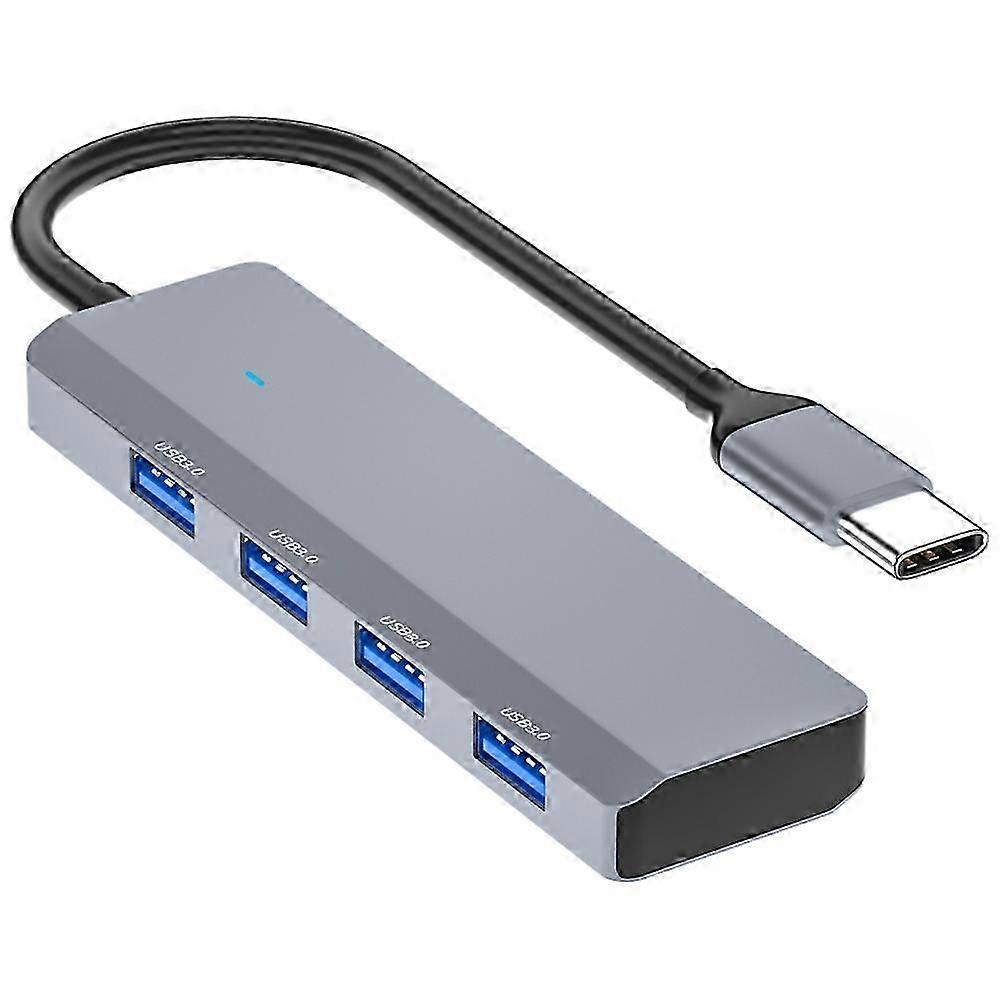 النوع A من النوع C إلى 4 × USB3.0 USB Hub الفاصل سبائك الألومنيوم محول الهاتف المحمول