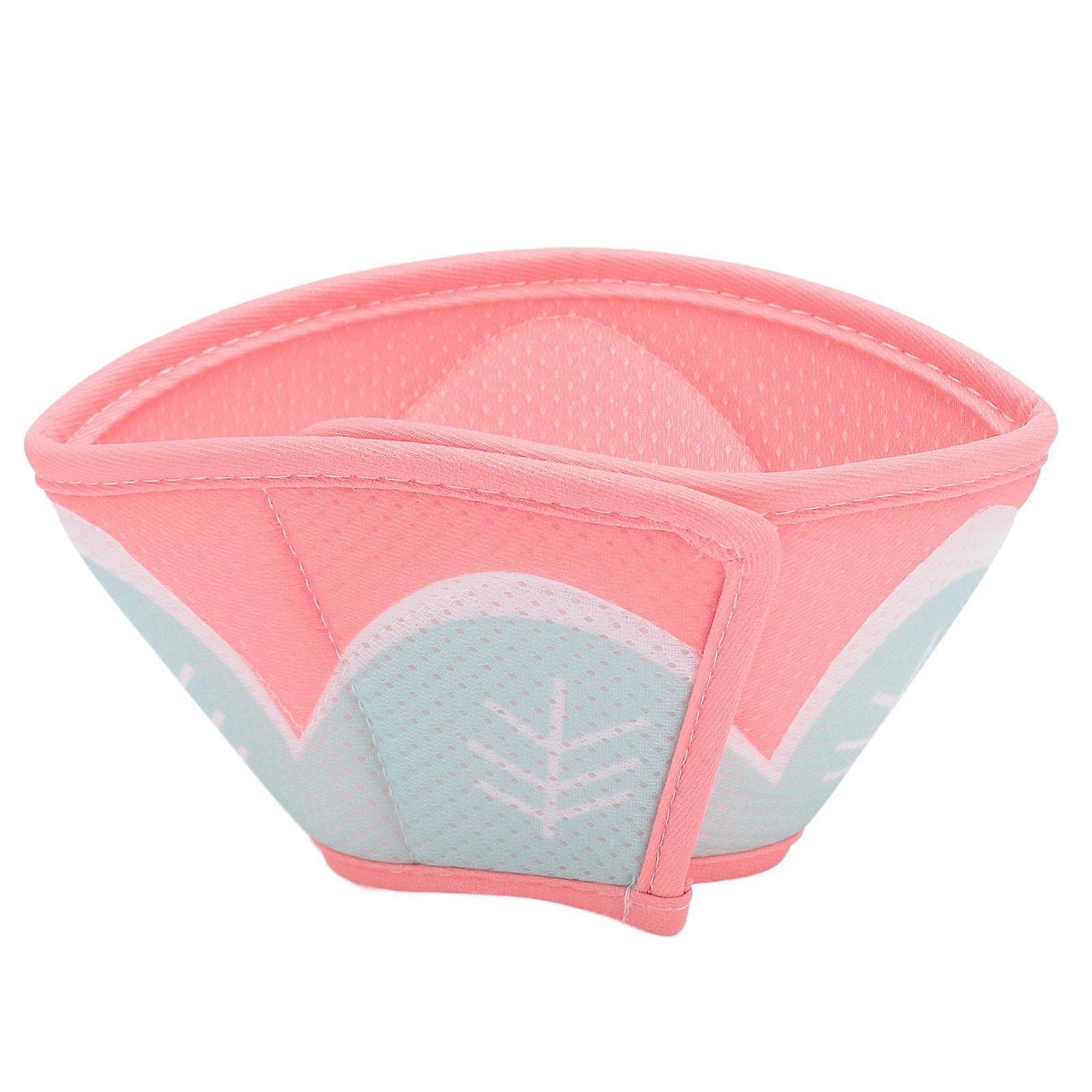 Pet Recovery Collar Breathable Prevent Licking Biting Soft Adjustable Cat Elizabethan Collar for Post Surgery Pink S