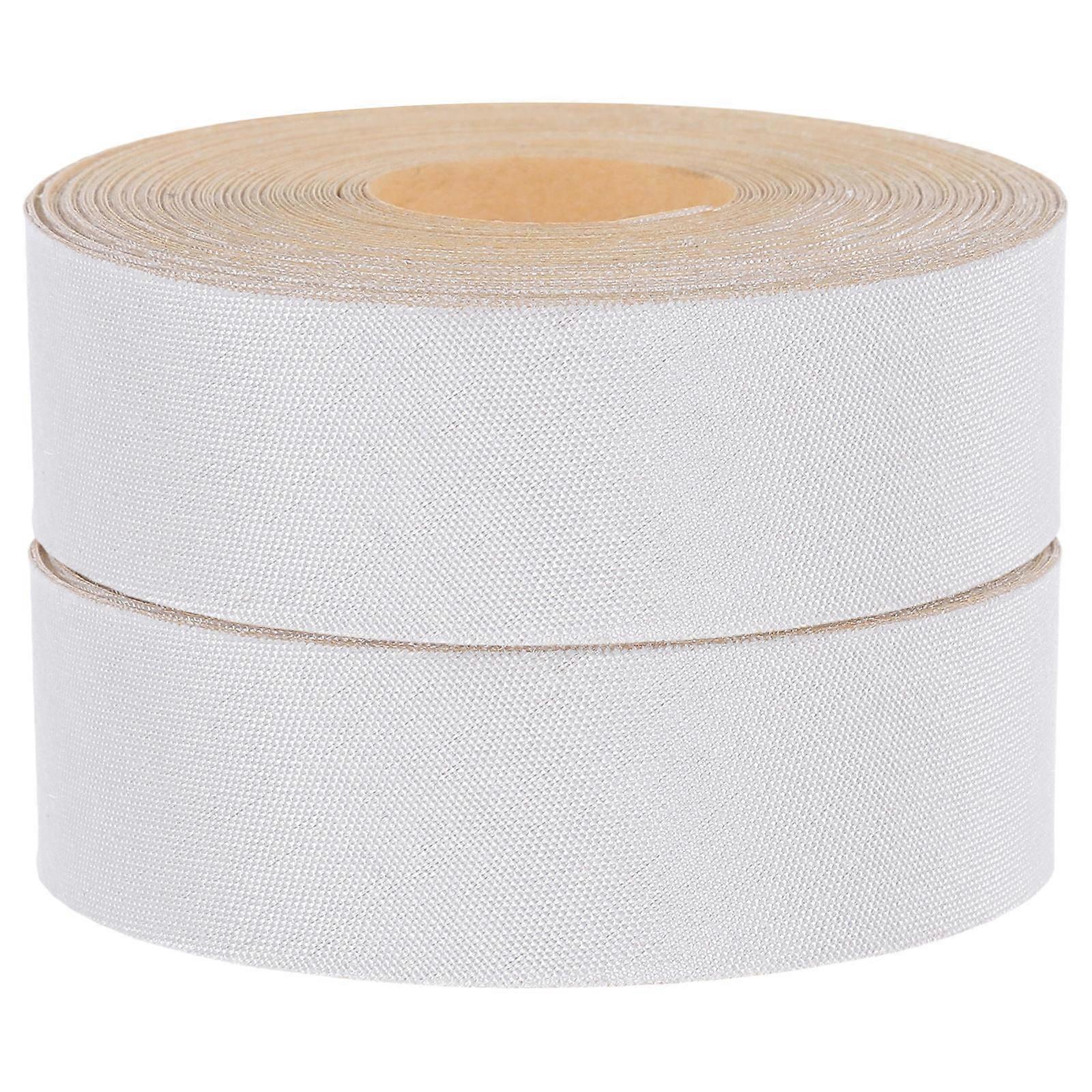 Cloth Lampshade Edge Strips for Studies Home Fabric Light Shade Decor White 500.00X2.00X0.10cm Self-Adhesive Installation 2 Rolls