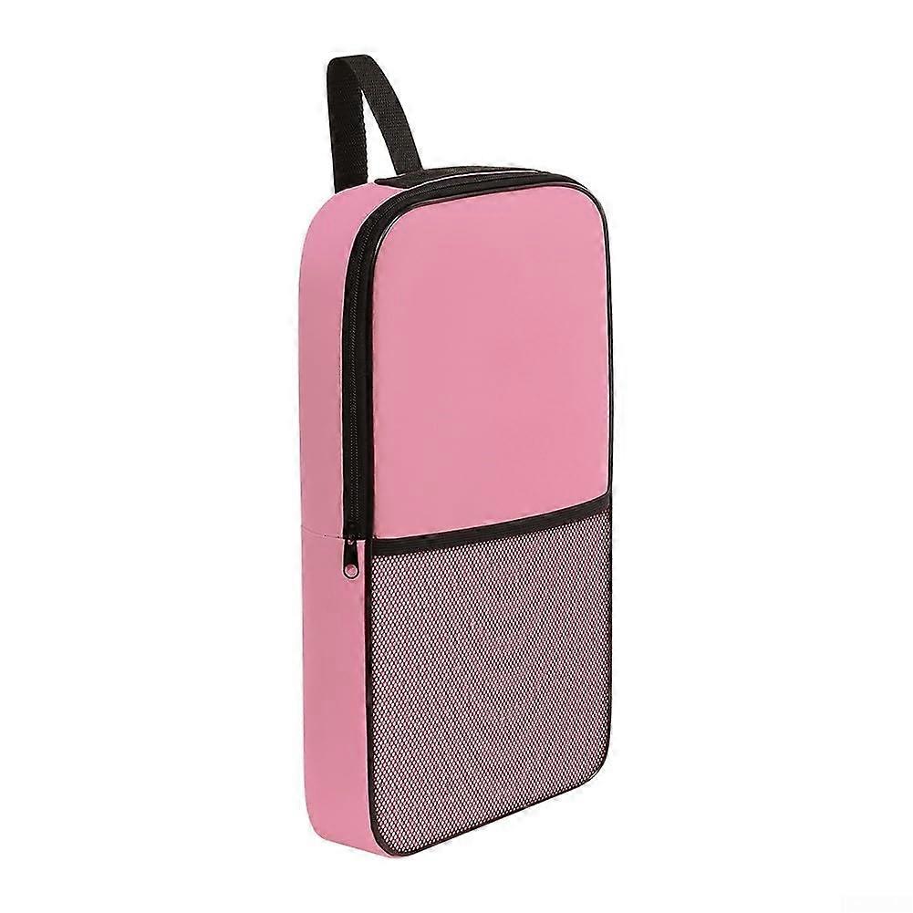 Pickleball Paddle Holder Shoulder Strap Carry Bag Racket Cover With Mesh Pocket Paddle Case 45x25x5cm Pink