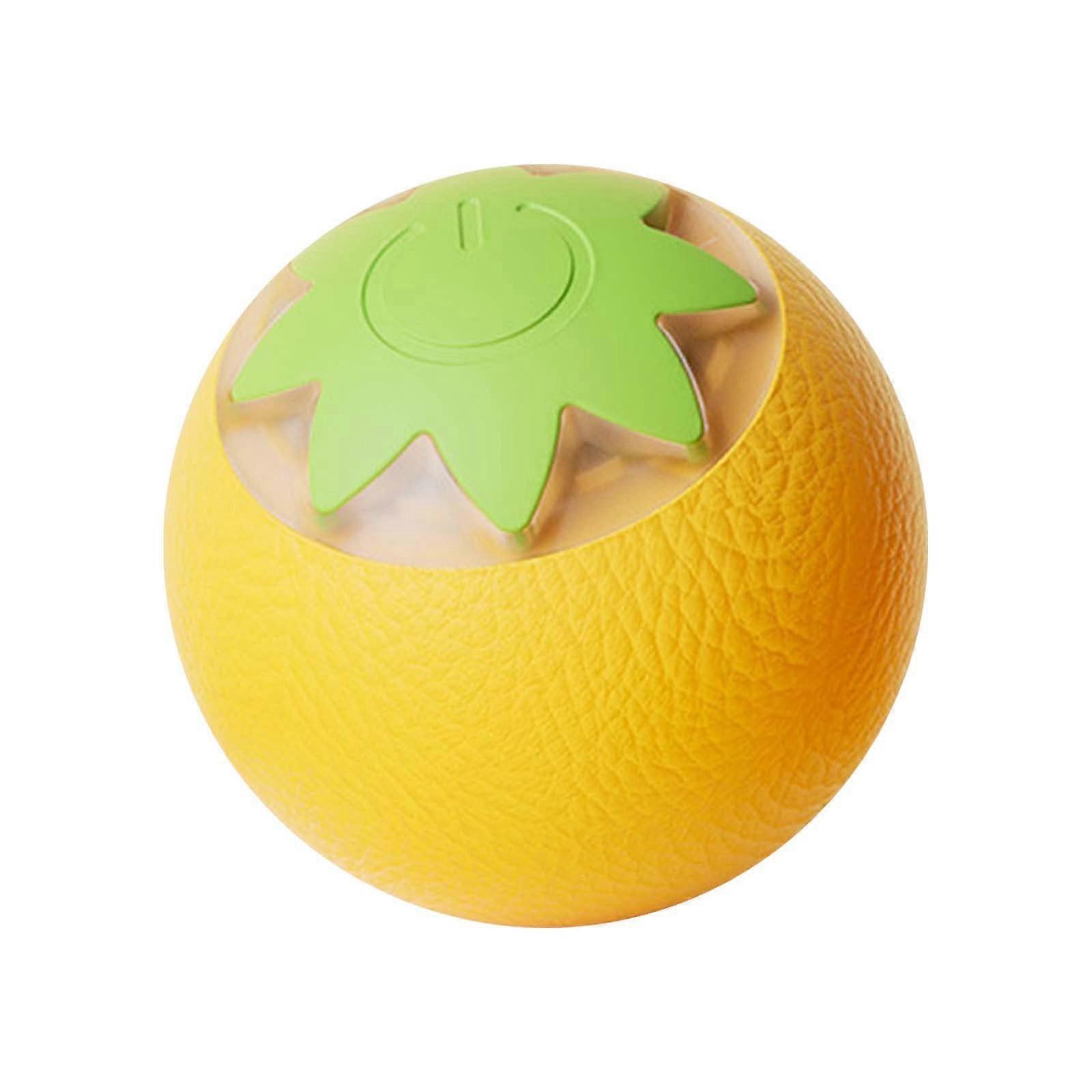 Orange Cat Pet Toy Rolling Cat Toy Automatic Self-Rolling Plush Toy For Cats Yellow 42x42x52mm