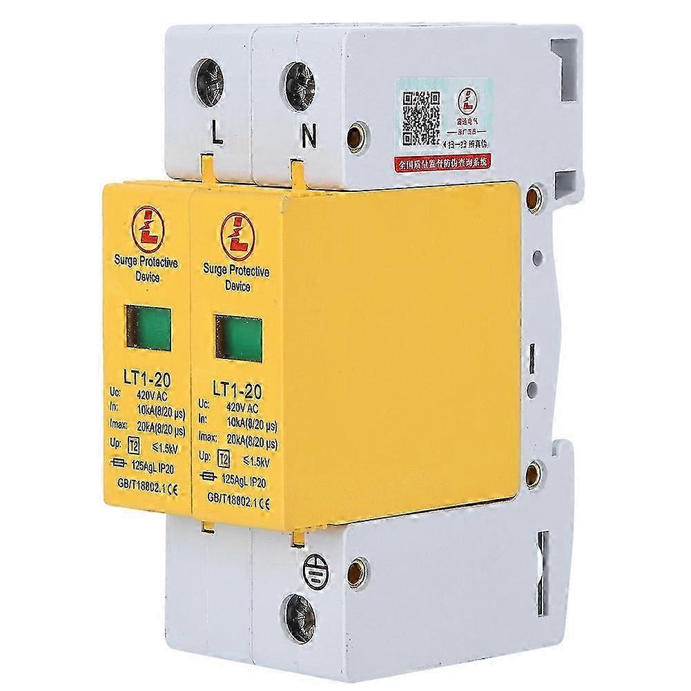 Surge Protection Device Yellow Module 2P LT120 20ka AntiThunder Modular Appliances SZRH