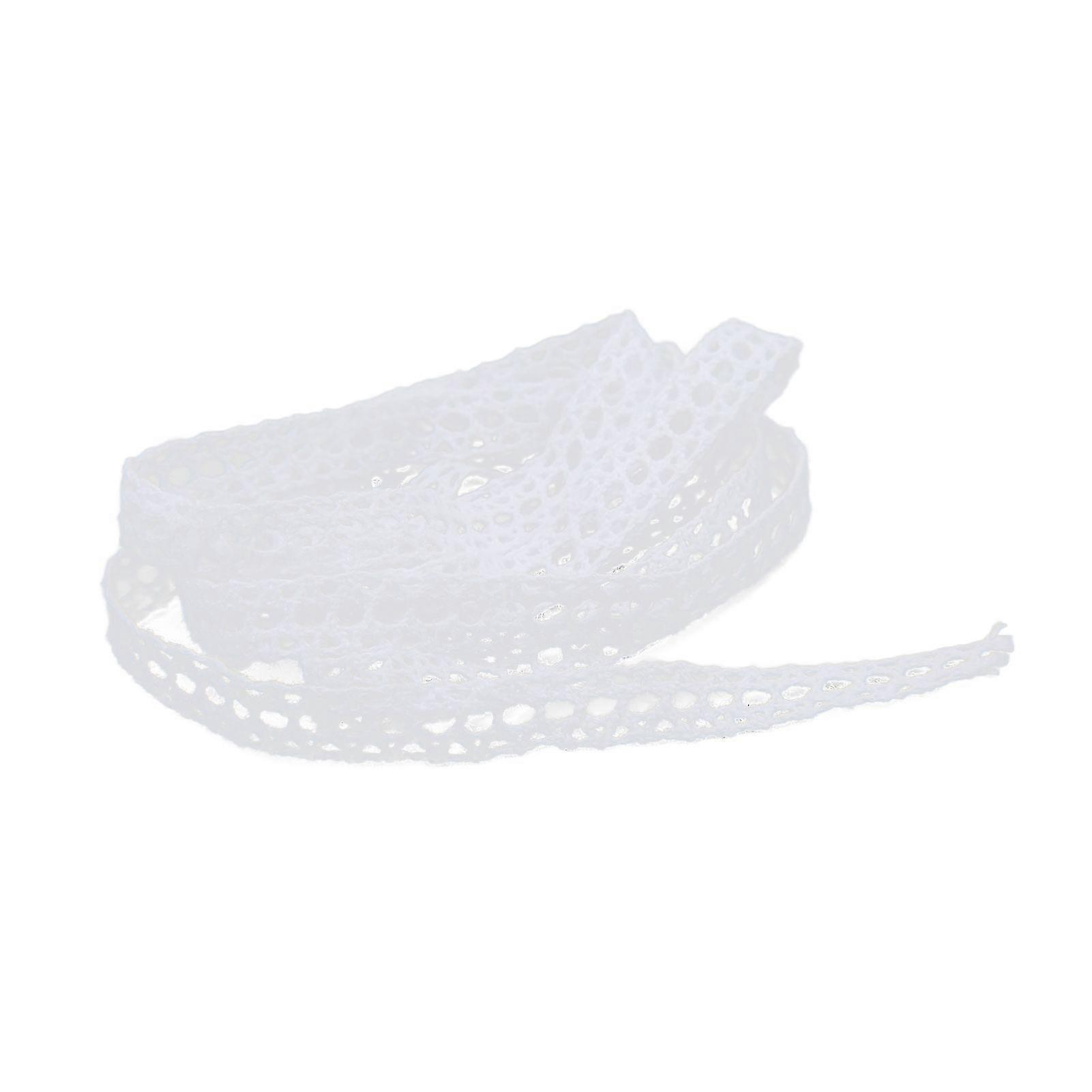 2025 أحدث طراز من خيط القطن الشريط الدانتيل 20 ياردة أبيض مجوف زخرفية