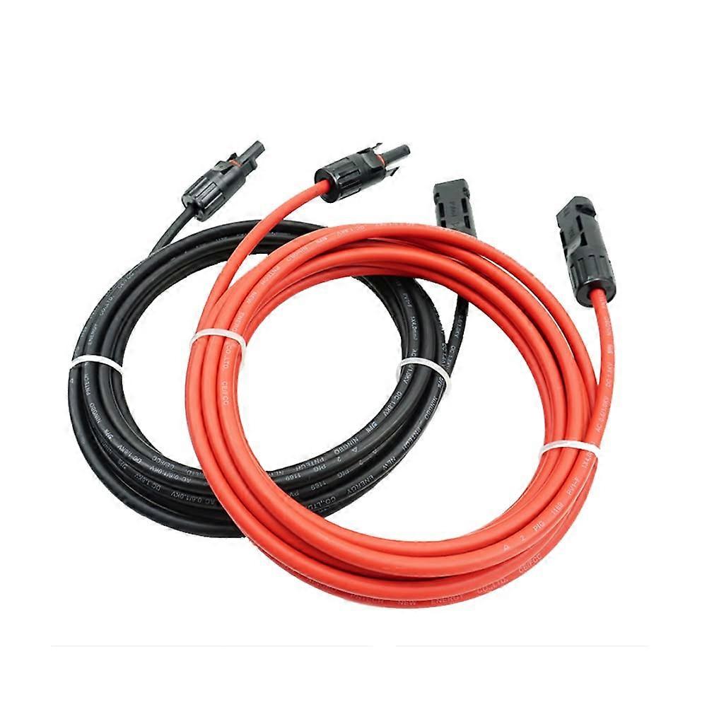 Professional Connection Cable Extension with Solar Plug 6 mm² Red/Black and 4 mm² 3m Compatible Solar Cable