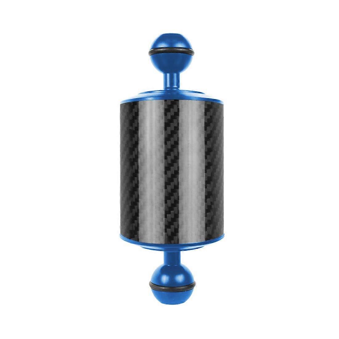 Carbon Fiber Arm Float Buoyancy Water Arm Dual Ball SLR Camera Diving Light Holder D60mm 5' blue