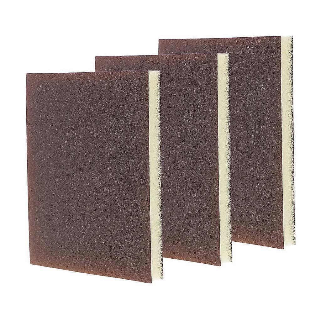 3 Sanding Sponge Foam Blocks - Extra Fine 400-600 Grit Hand Sanding Tool for Wood, Glass, Paint, and Plastics