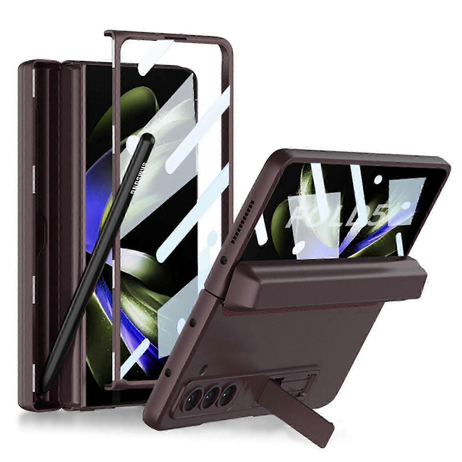 Z Fold 5 Case with Screen Protector, Z Fold 5 Case with Hinge Protection S Pen Slot Adjustable Kickstand