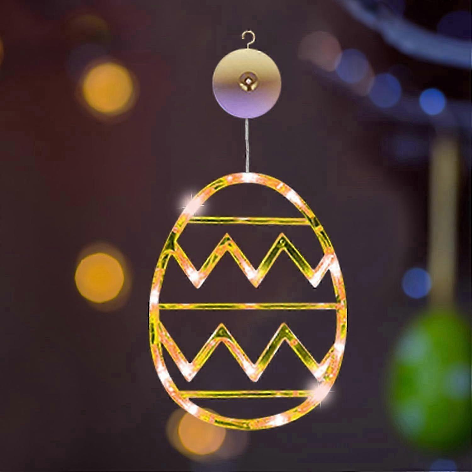 Easter Decorative Lights Window Decorations Acrylic Night Lamp Creative Suction Cup Light Eggs Led