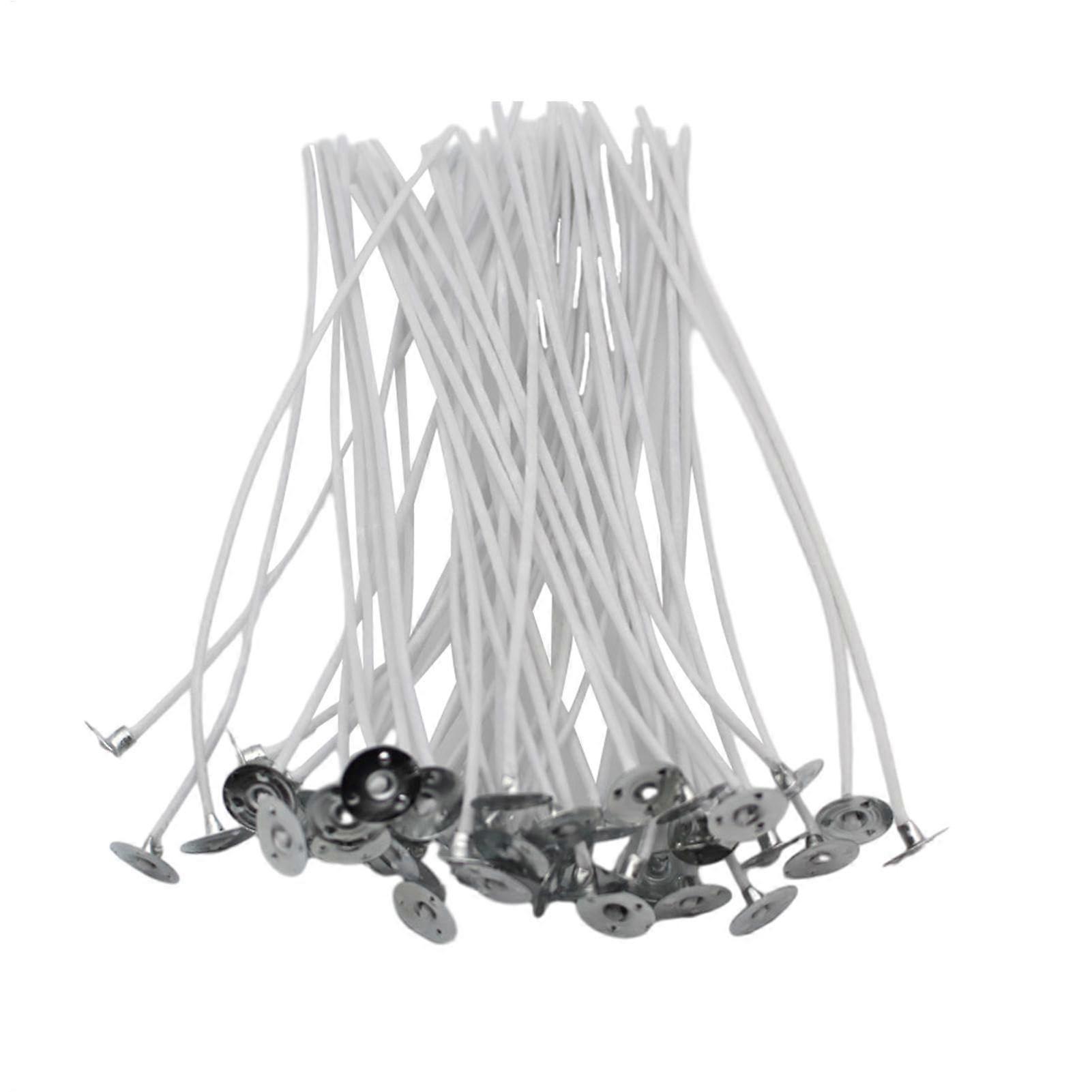 Candle Wicks for Candles - 50-Piece Cotton Wick Set with Centring Device for Soy Candle Making and DIY Projects