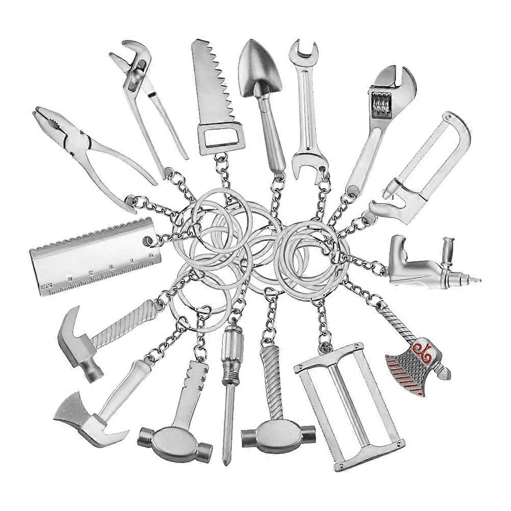 20pcs Unique Tool Modeling Keychain Decors Creative Keyholder DIY Decorations