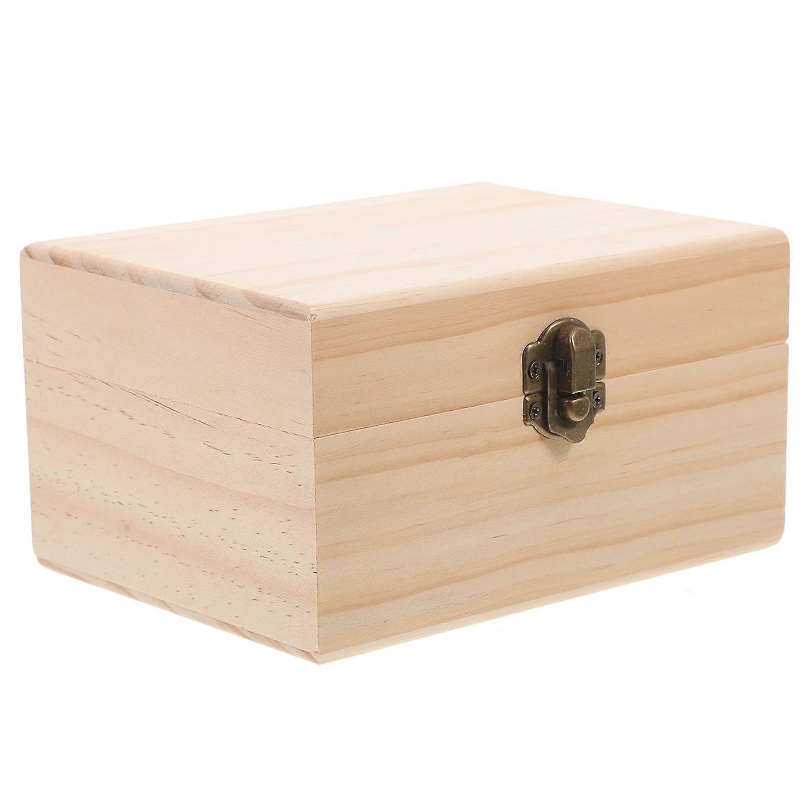 Essential Oils Container Multi-Grid Wooden Storage Case present Giving Khaki 15.00X12.00X8.50CM Storage 1Set