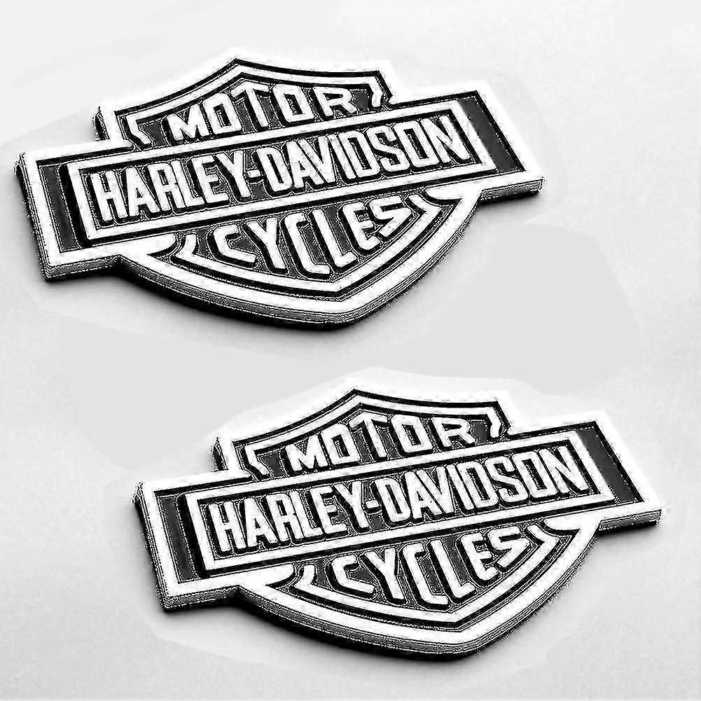 New 2x Oem Harley Davidson Fuel Tank Emblems - 3d Replacement Badges G - Ri