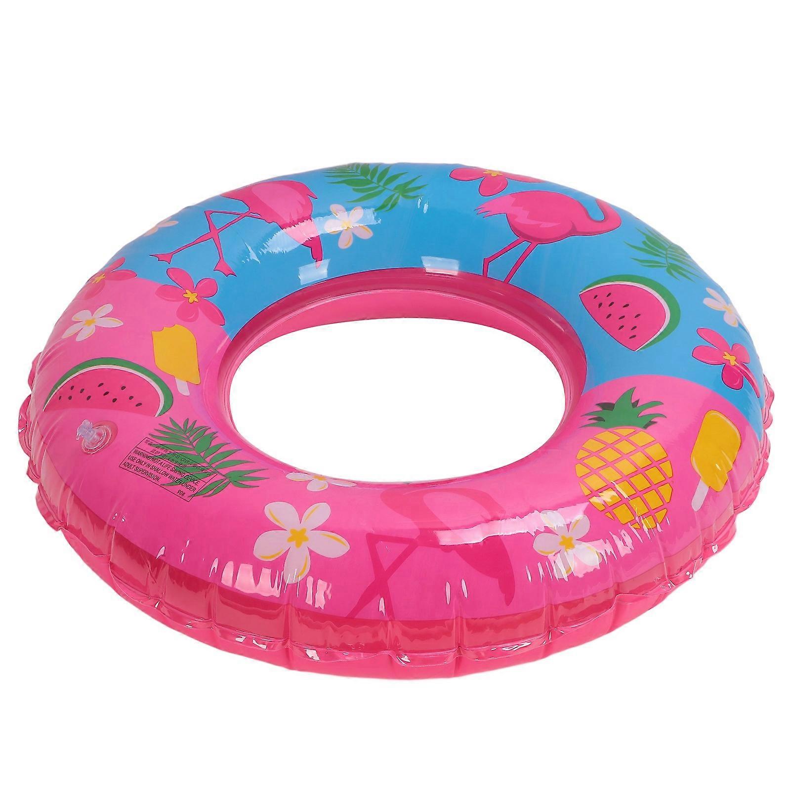 Swimming Floats Pink Flamingo Pattern Thickened Eco Friendly PVC Portable Round Pool Floats for Girl