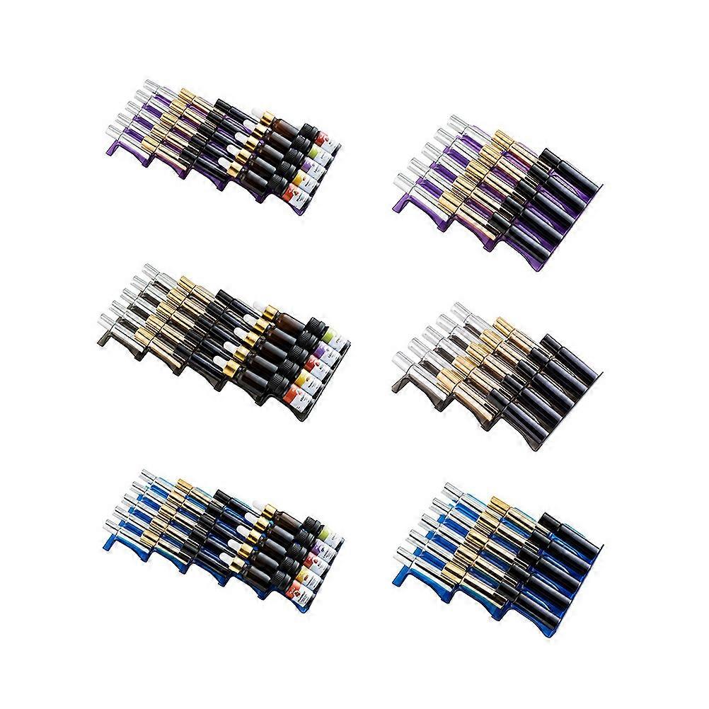 Essential Oil Rack With Drawer Display Organization Rectangular Blue 14.6 x 7.5 x 2.5 cm 3Set