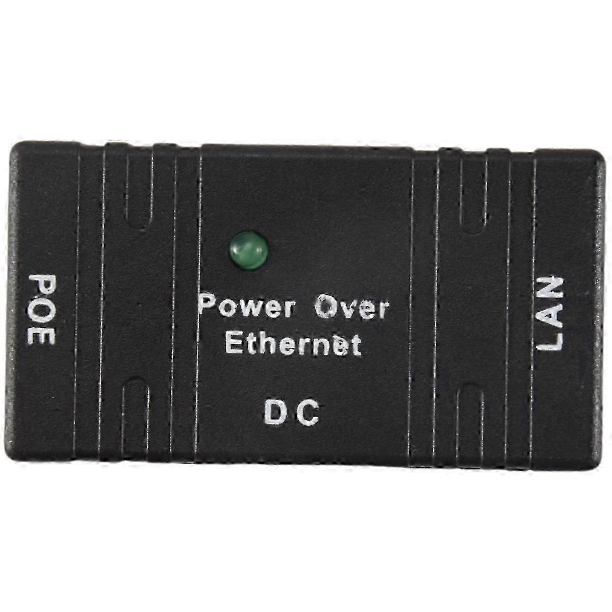 100 Mbps 5V 12V 24V 48V/1A POE Injector Power Splitter for IP Camera Adapter Module Accessories - Black