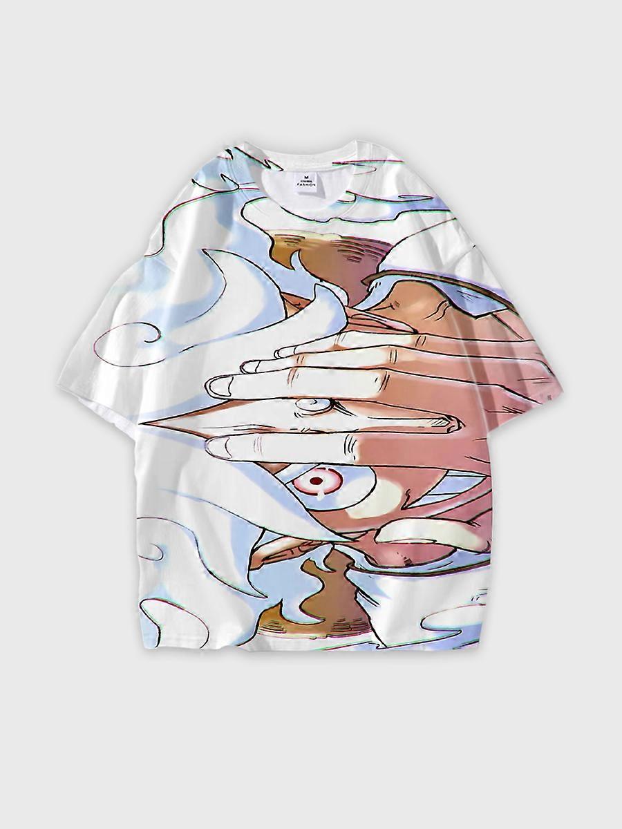 T-shirt round neck Role Pattern loose short sleeve JW1008