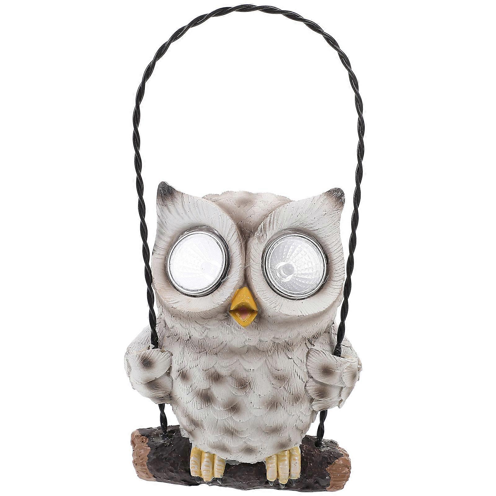 Garden Solar Resin Lamp Resin Ornament Solar Powered Lighting For Lawn Decoration 1Set