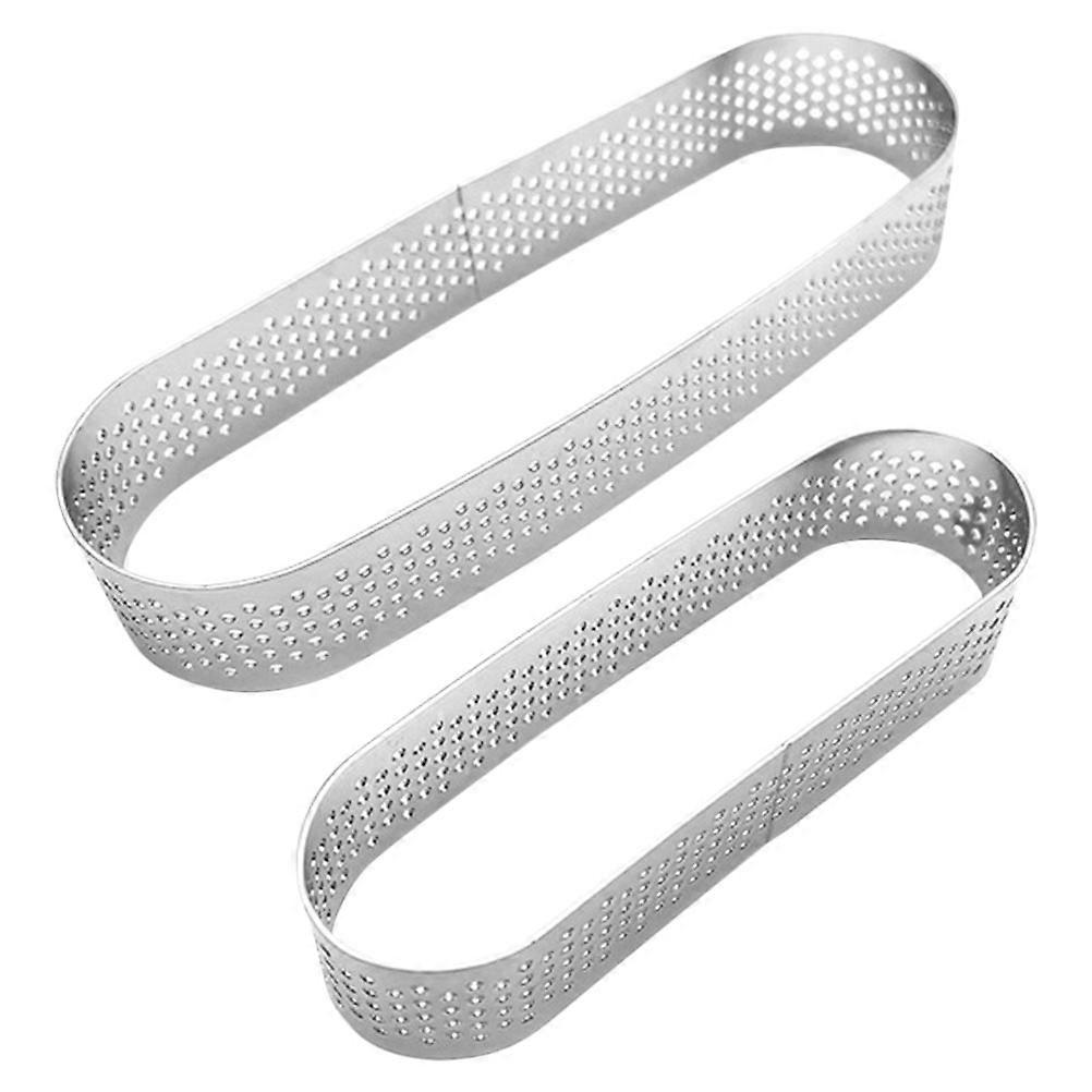 Perforated Tart Rings Non Stick Processing French Style Baking Accessories For present For Friends 5.1×1.6×0.8in 2Pcs