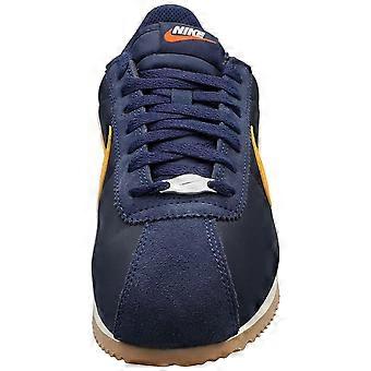 Nike Cortez Womens Fashion Trainers in Navy Yellow | Fruugo US