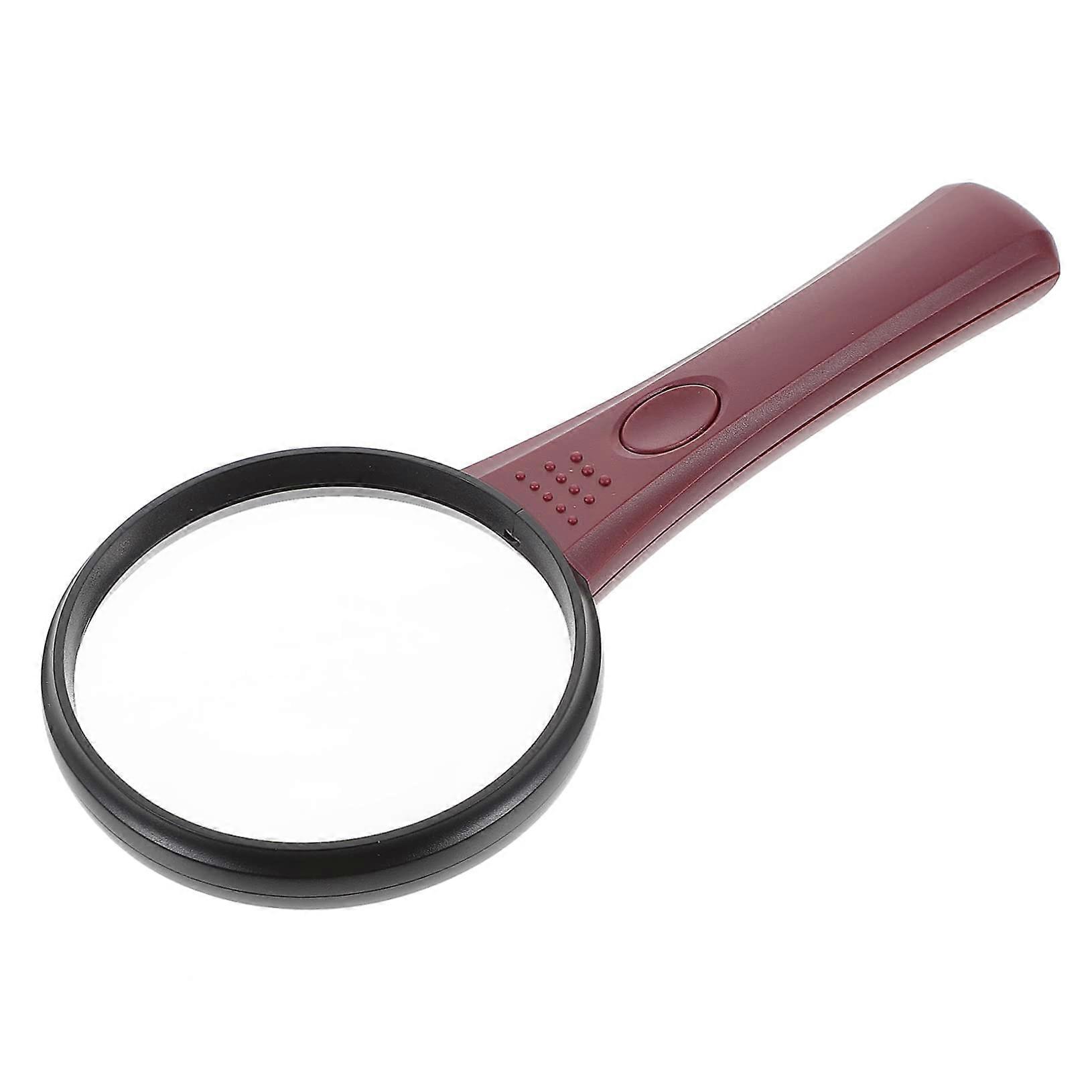 1 PC Magnifying Glass with LED Light, Reading Magnifier for Seniors, for Crafting, Inspection of Coins and Jewelry, for School and Laboratory