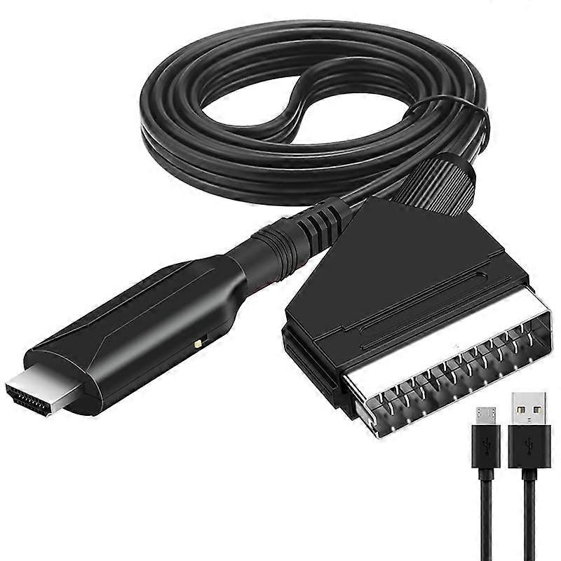 SCART to HDMI Converter, AllInOne with SCART Input HDMI Output 1080P
