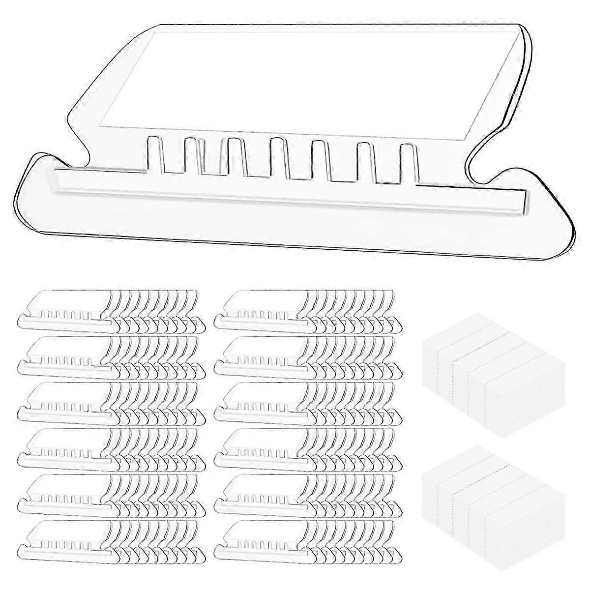 Hanging File Folder Tabs, 100 Pcs File Folder Tabs File Tabs for Hanging Folders, Plastic Hanging Folder Tabs