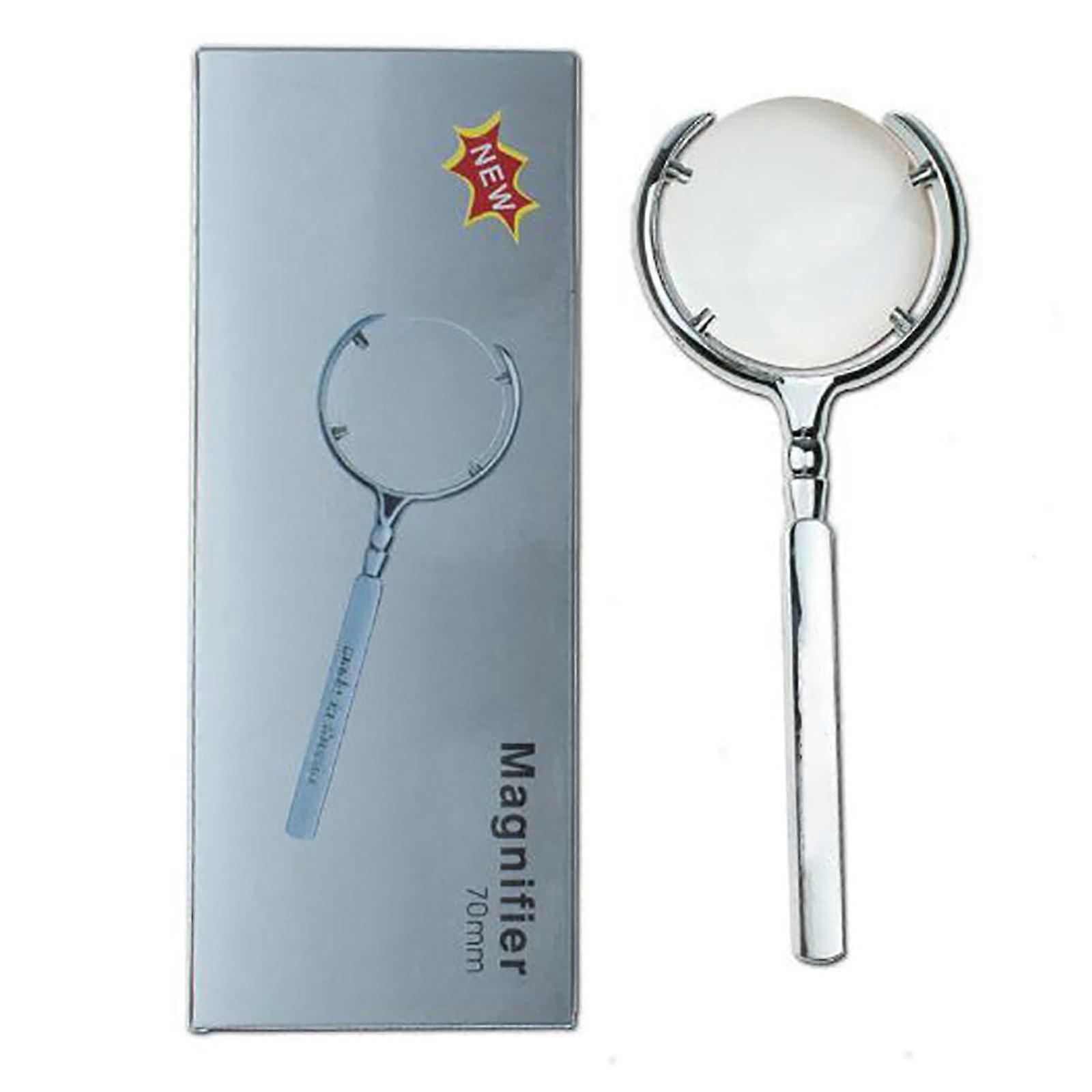 Large Real Glass Magnifying Glass – 63mm Portable High Clarity Lens for Reading, Book Study, and Error Detection