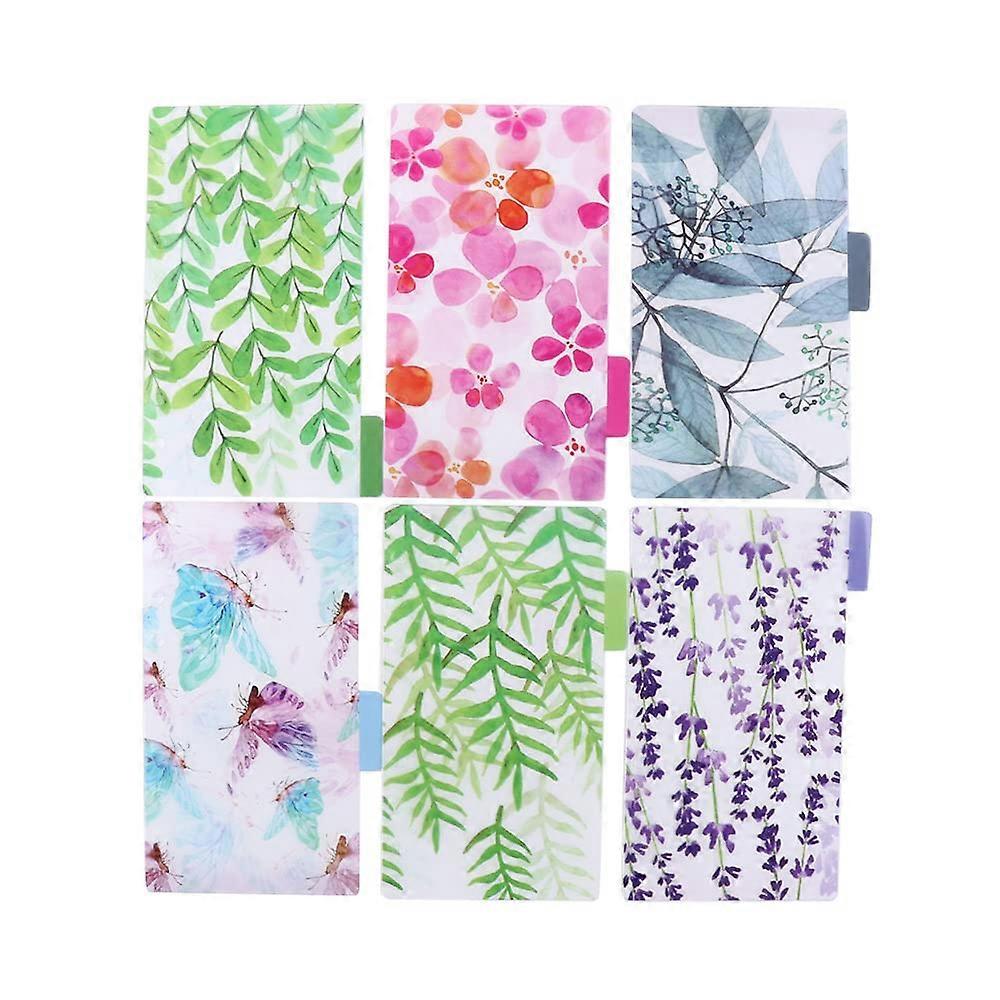 A5 A6 Spiral PP Binder Index Dividers Loose Leaf Notebook Diary, 6 Ring Binder Diary DIY Accessories Divider Page (A6)