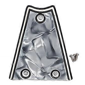 Guitar Backplate Plastic Back Plate Triangle Cavity Cover Instrument Accessory for Replacement GR43 Grey