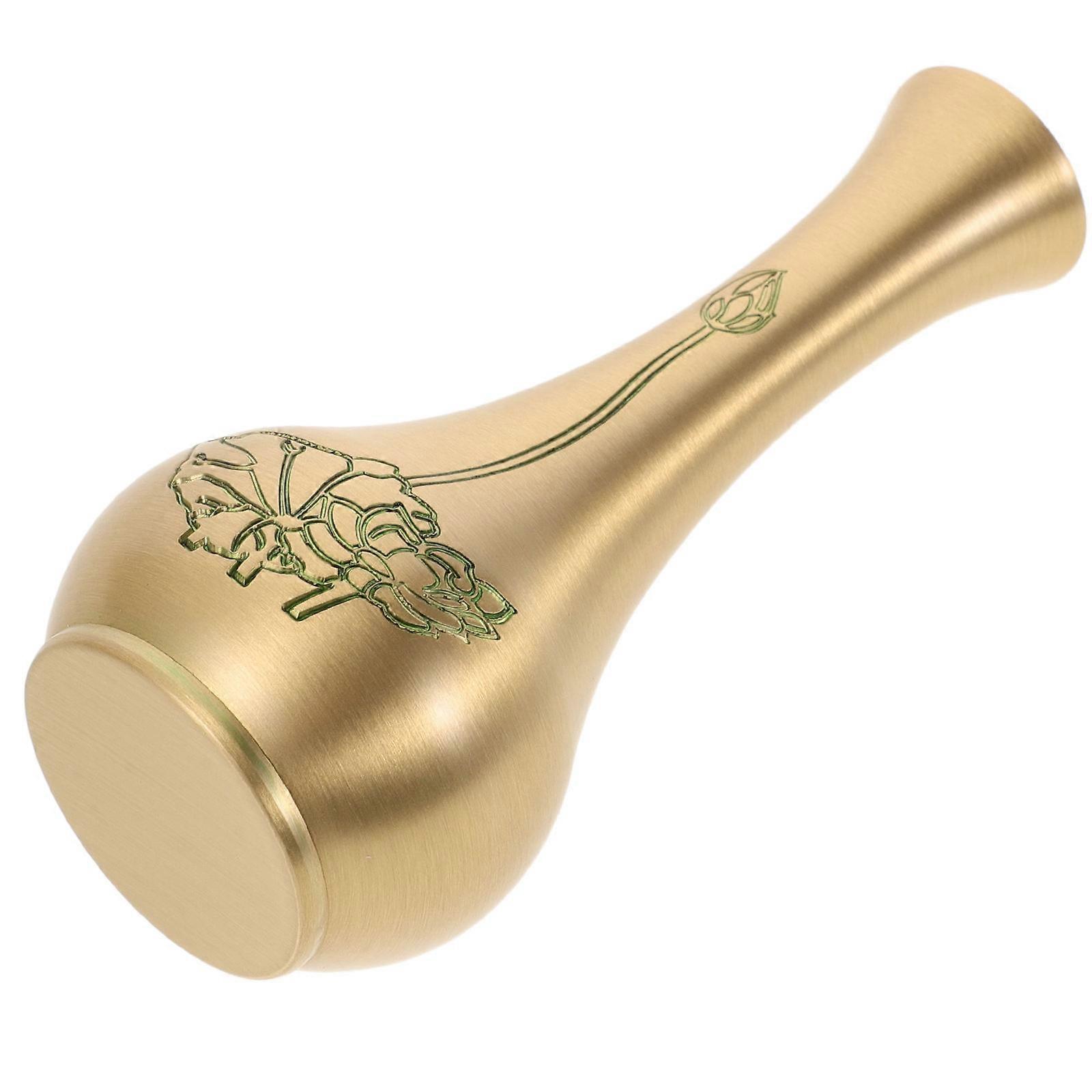 Boho Brass Mini Flower Vase Retro Design Decorative Tabletop Vase for Artificial Flowers Stylish Centerpiece Unique Home Decoration