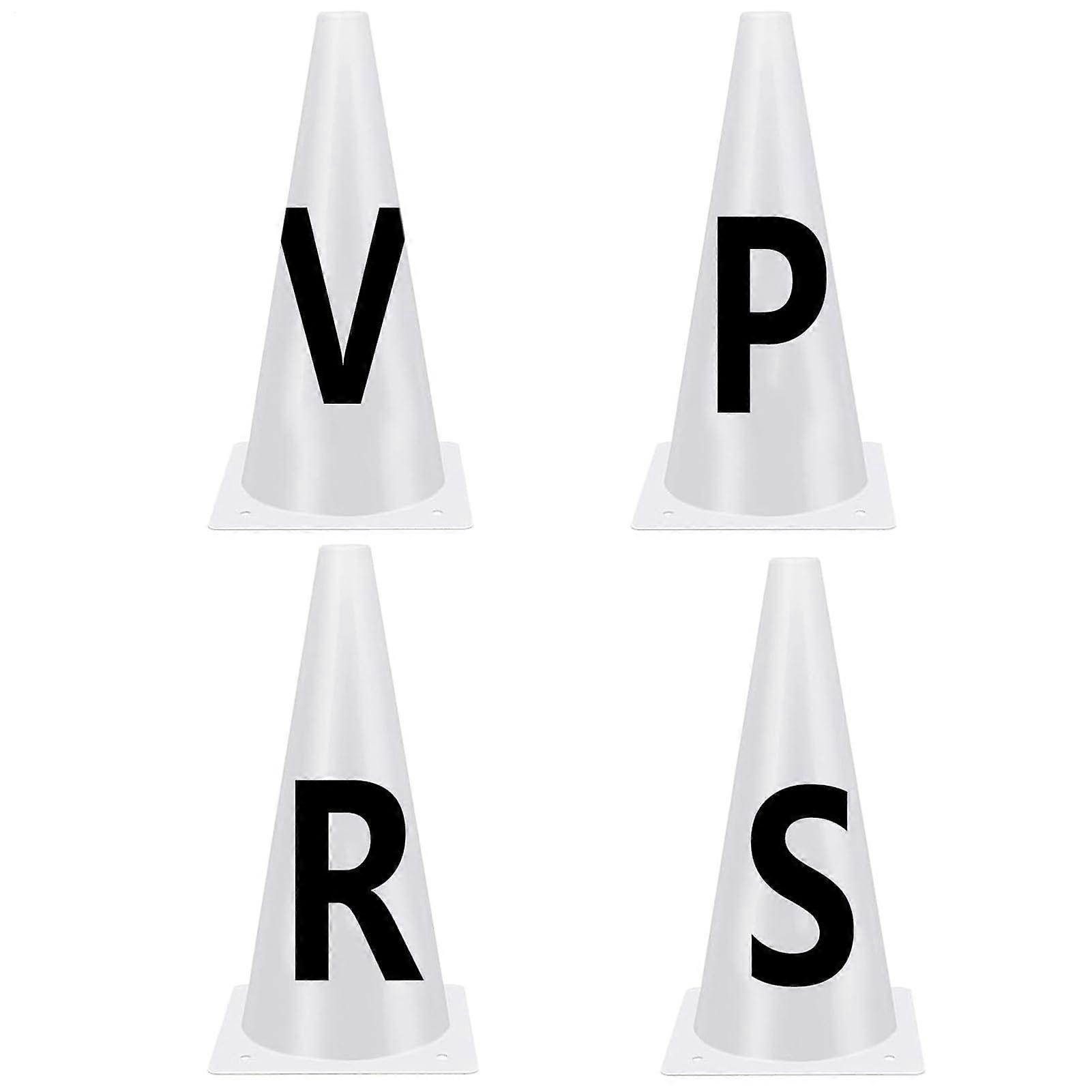 Dressage cones with letters, stackable design Riding markers, visible training cones