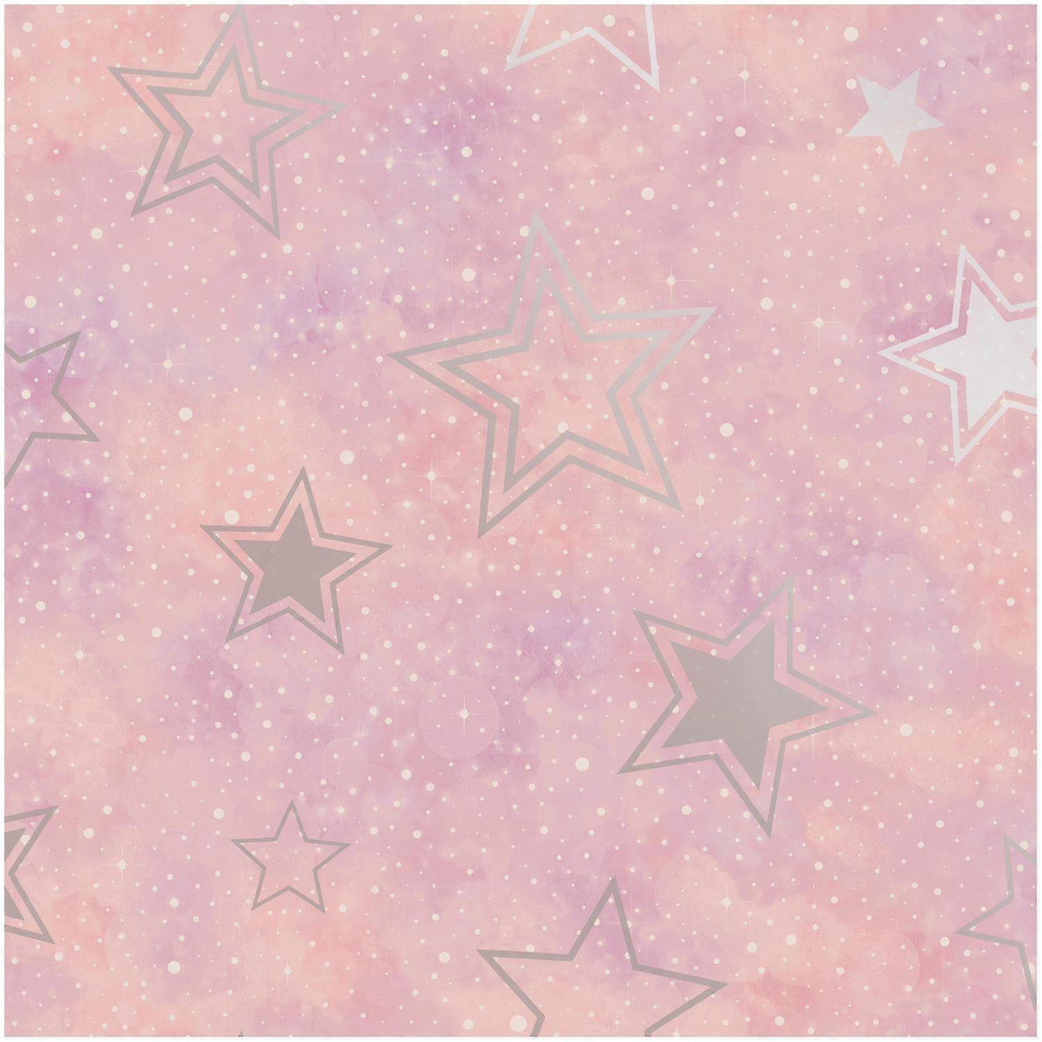 Holden Decor Stardust Pink Silver Wallpaper