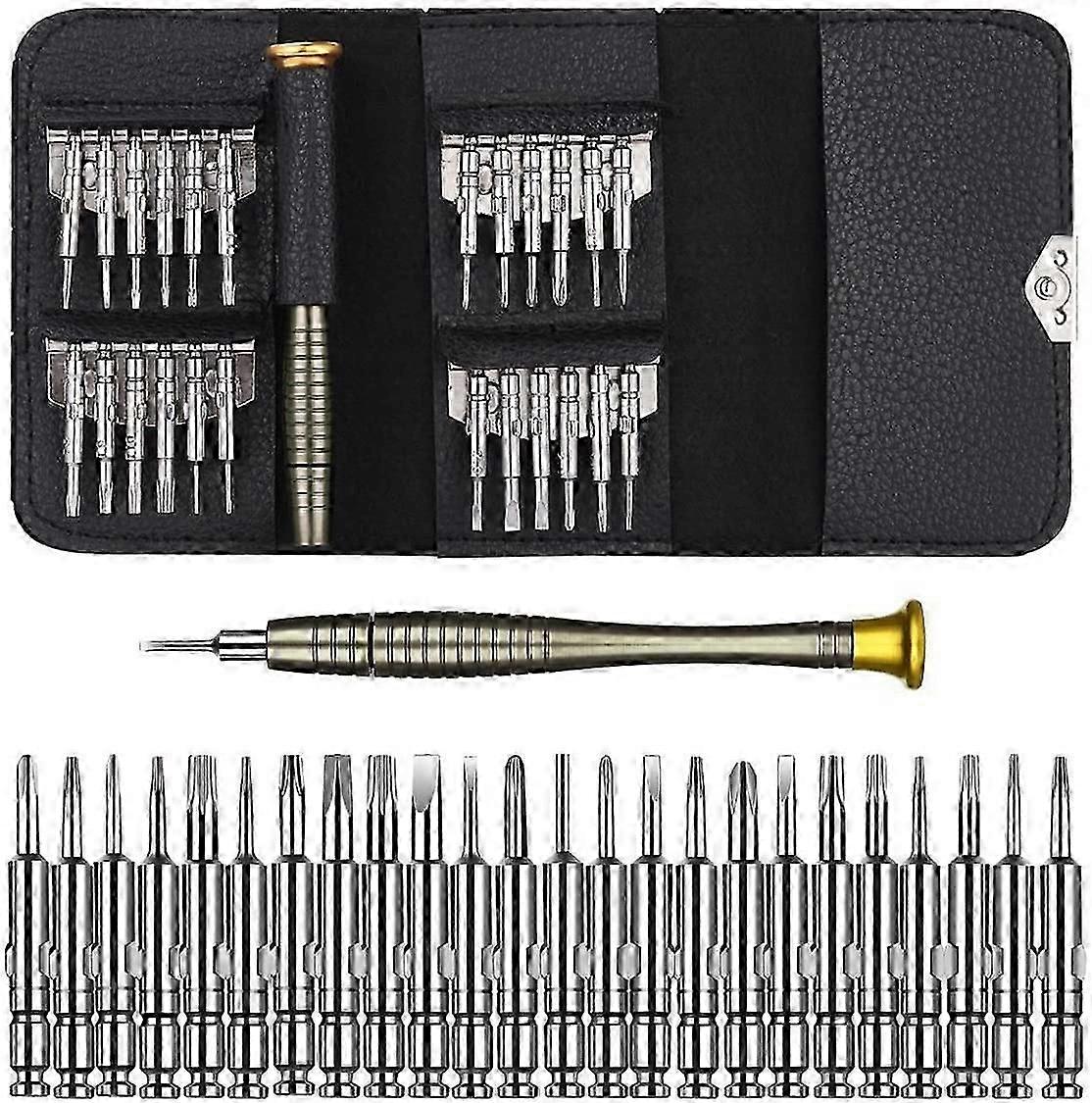 Precision Screwdriver Mini 25 in 1 Screwdriver Kit Repair Tools with Leather Case