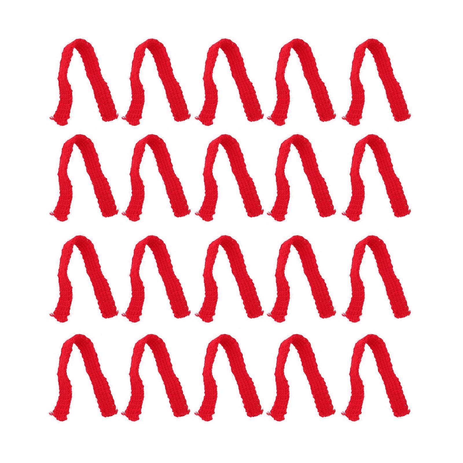 20pcs Mini Doll Scarves Decorative Accessories for Dolls with Striped Design for Parties and Crafts