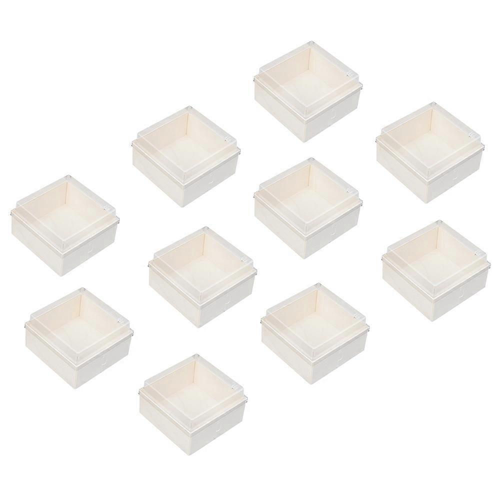 Food Boxes With Lids 10Pcs Takeaway Cake Containers For Dining 4.7×4.7×2.8in Made Of