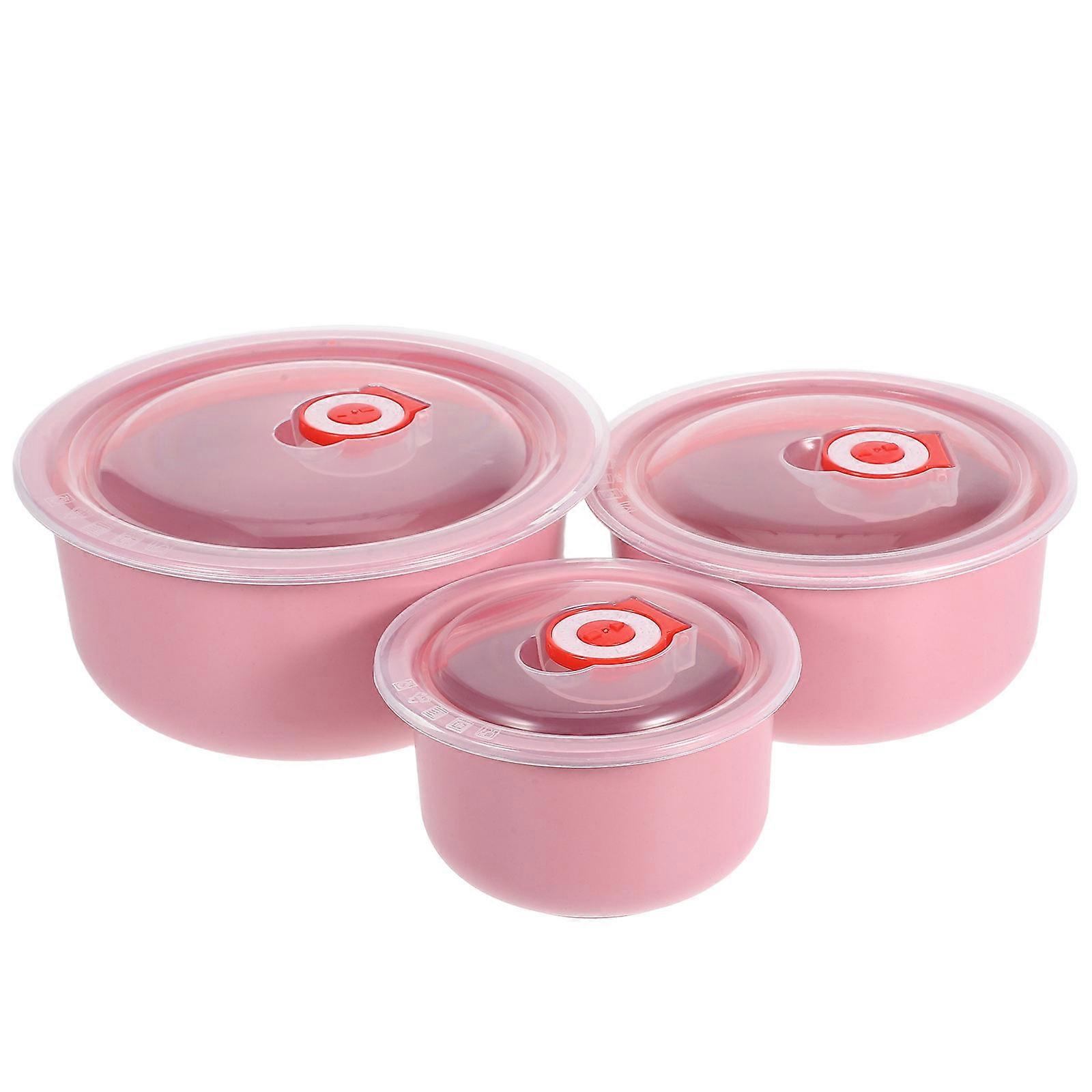 Temperature Resistant Food Storage Containers For Meal Preparation And Refrigerator Use 13.30X13.30X6.30CM Compact Storage 3Pcs