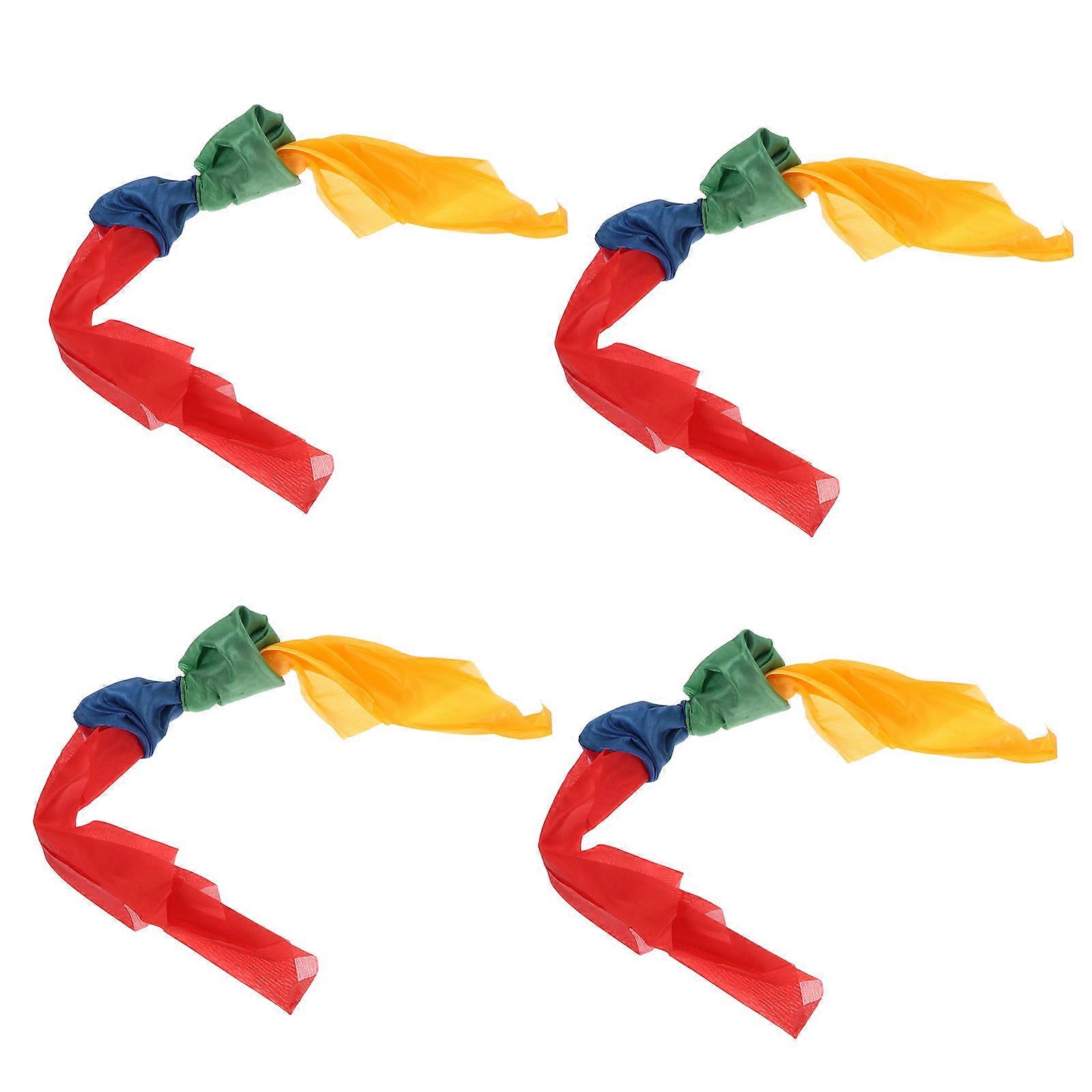 Square Colorful Magician Scarf 4Pcs Assorted Color Perfect For Party Atmosphere Creation