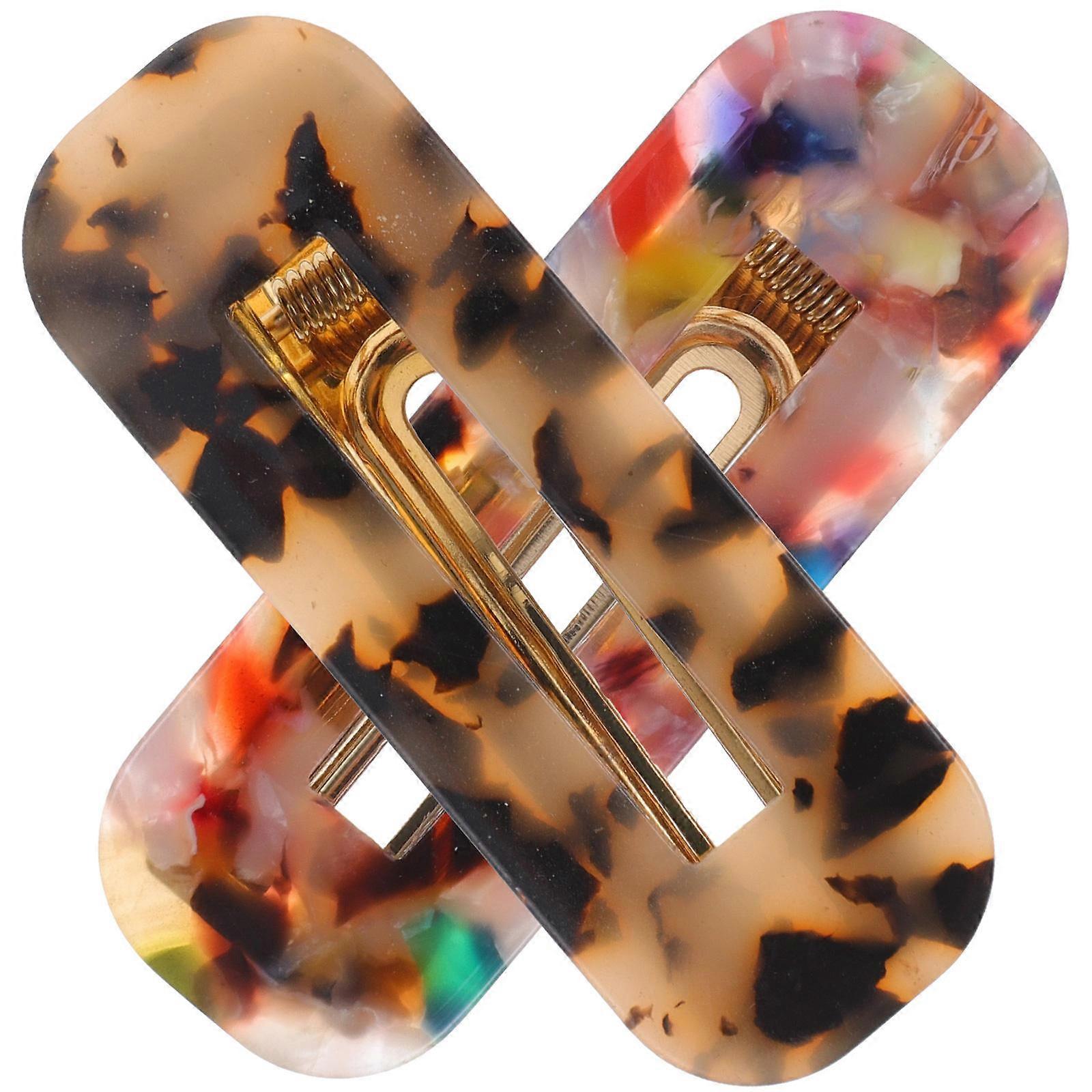 Here's a polished and professional product description based on your input:
**2pcs Multi Coloured Hair Barrettes – Stylish Hair Clips for