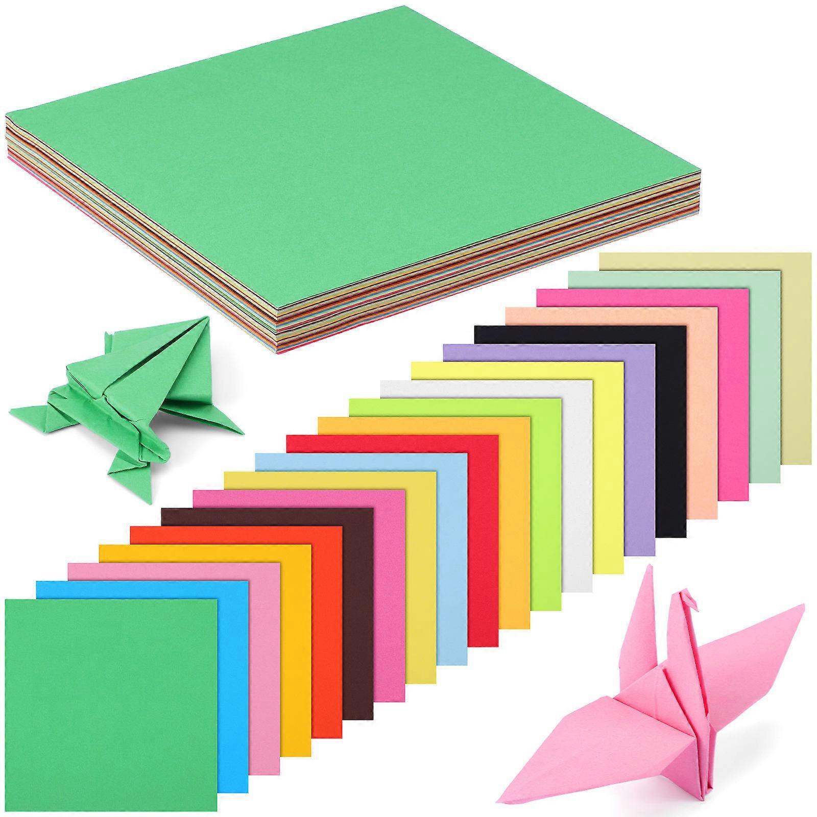 200 Pcs Colored Cardstock Origami Sheets Mixed Colors for Scrapbooking DIY Crafts Easy Folding Creative Projects All Ages