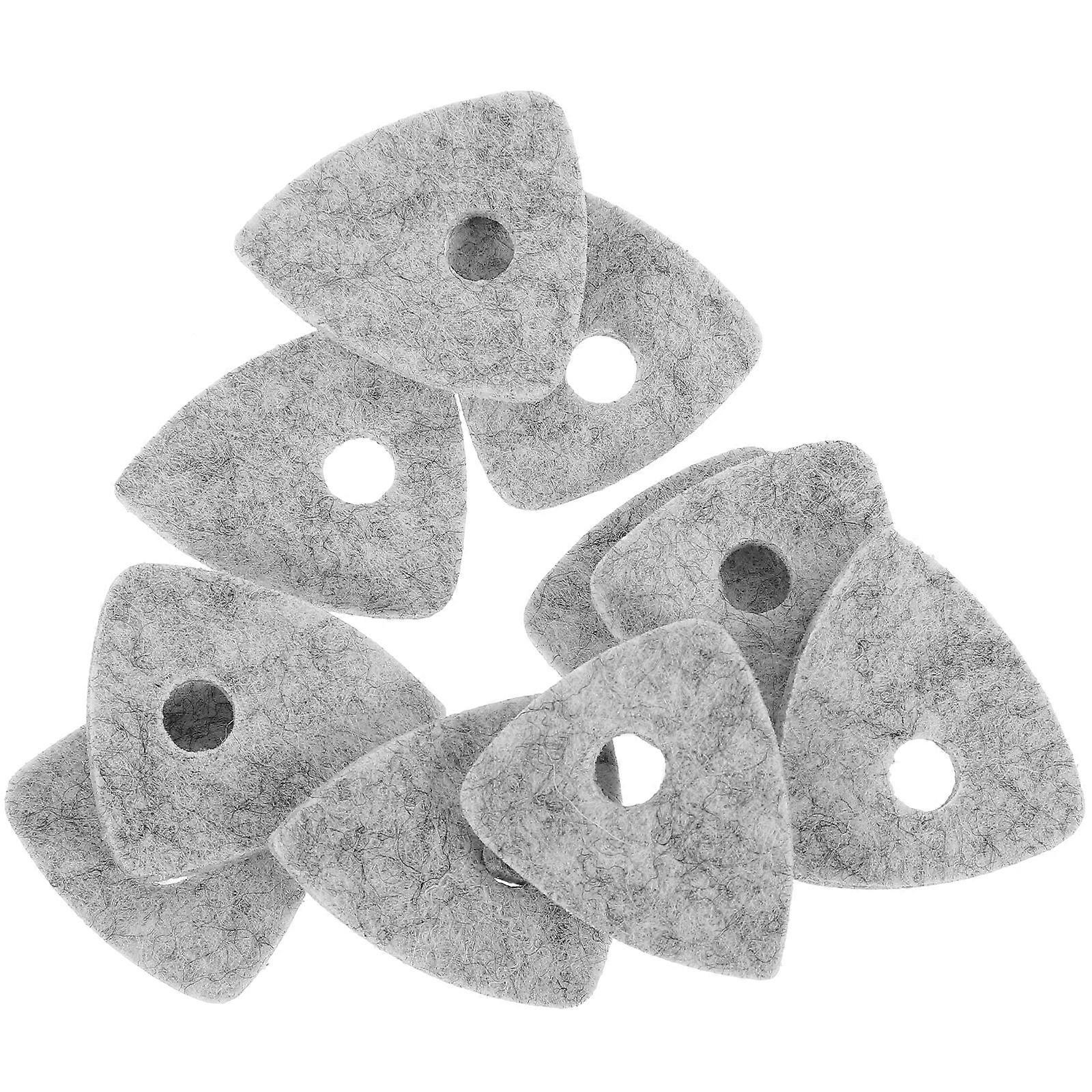 Guitar Plectrum Felt Material For Music Playing Practice Performance Durable Flexible 10Pcs