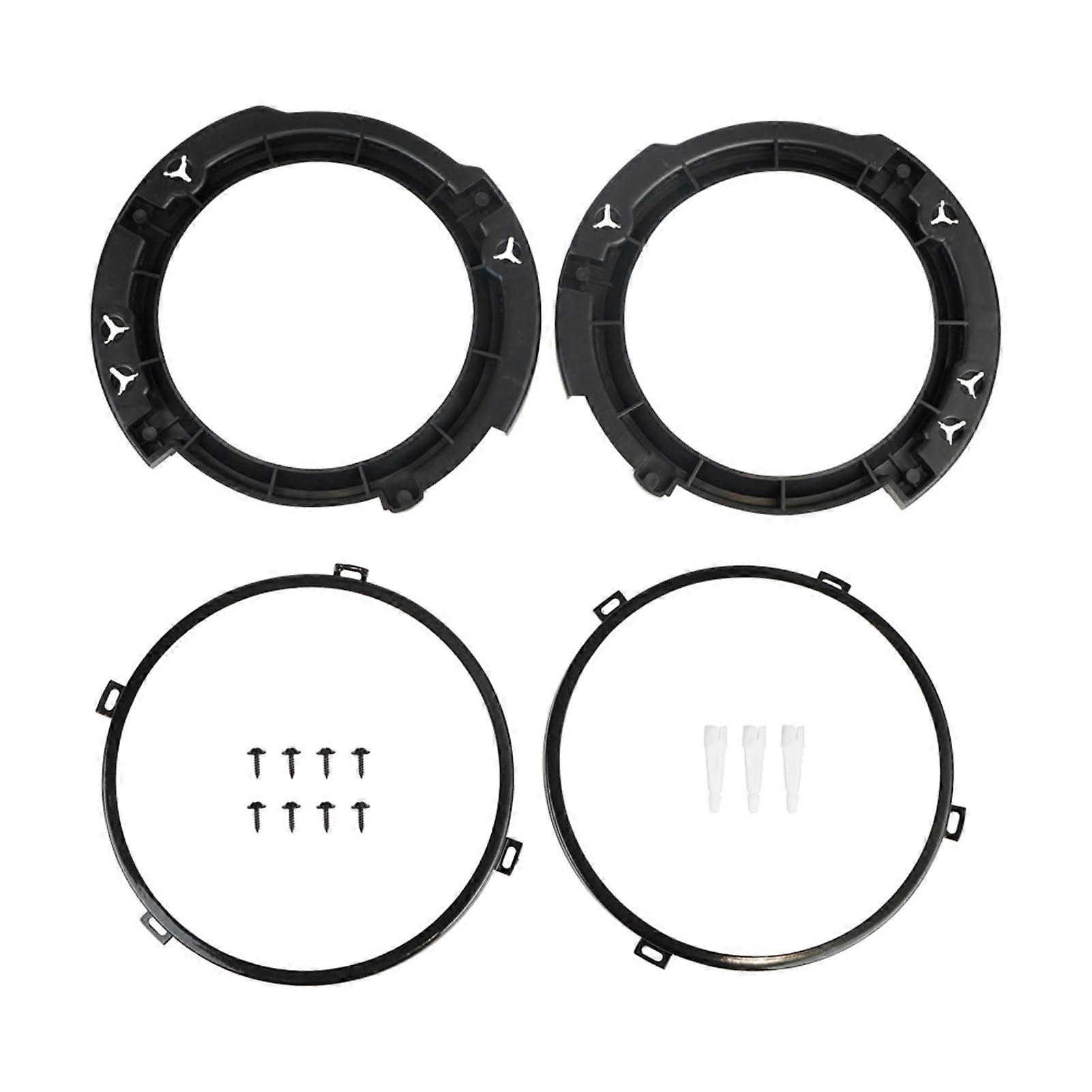 1 Pair Headlight Mounting Bracket Ring Set 7 Inch Replacement for Jeep Wrangler JK 20072017