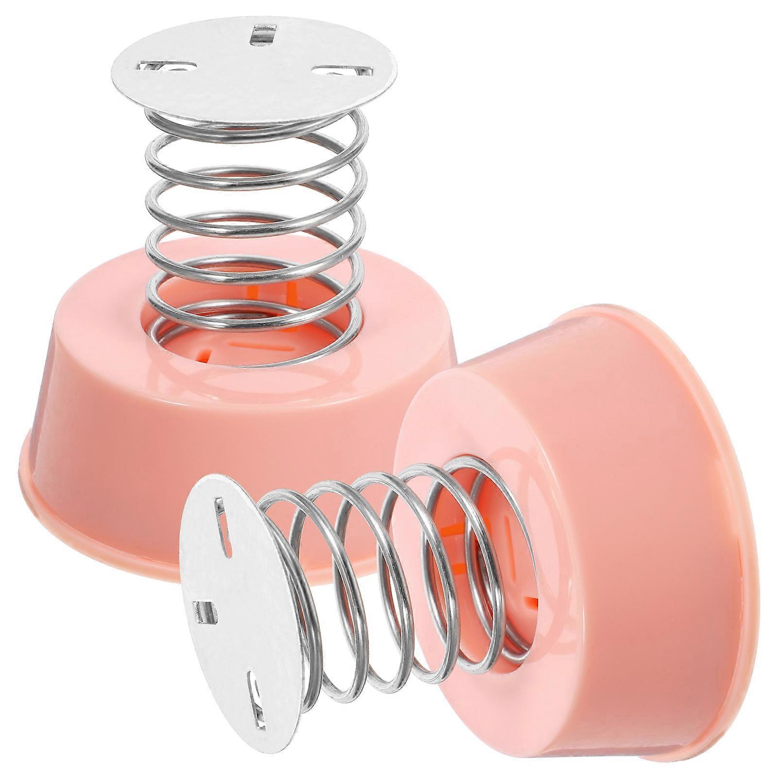 Pink Spring Base for DIY Shaking Head Dolls Made of Iron and Plastic Perfect for Craft Projects 2Pcs
