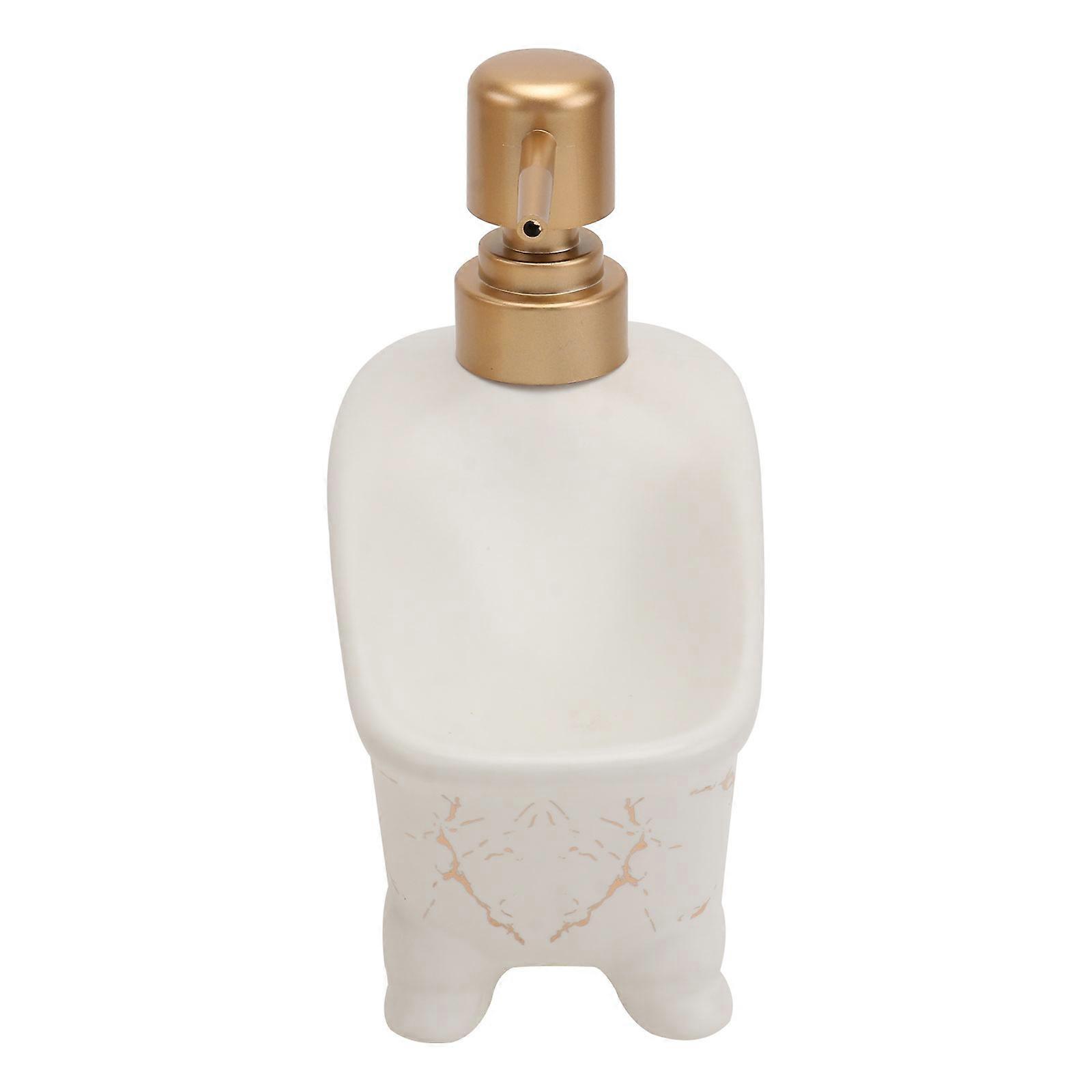 1pc Pressing Type Lotion Sub Bottle, Marble Style Shampoo & Hand Lotion Dispenser, Multi Functional Storage Container with Groove Structure for