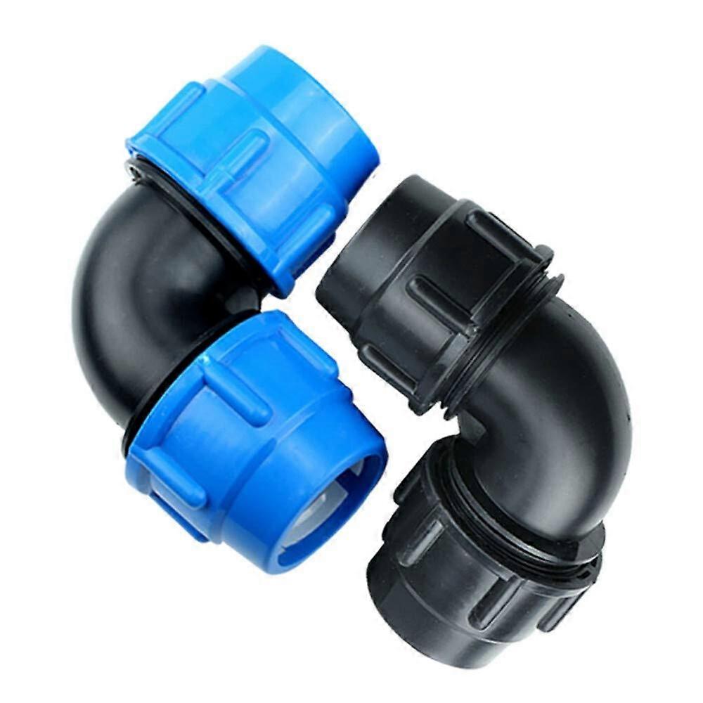 WSF Adapter: Quick Joint Elbow PE Pipe Fittings, Blue Cap, 16mm-63mm, Plastic, 1pc