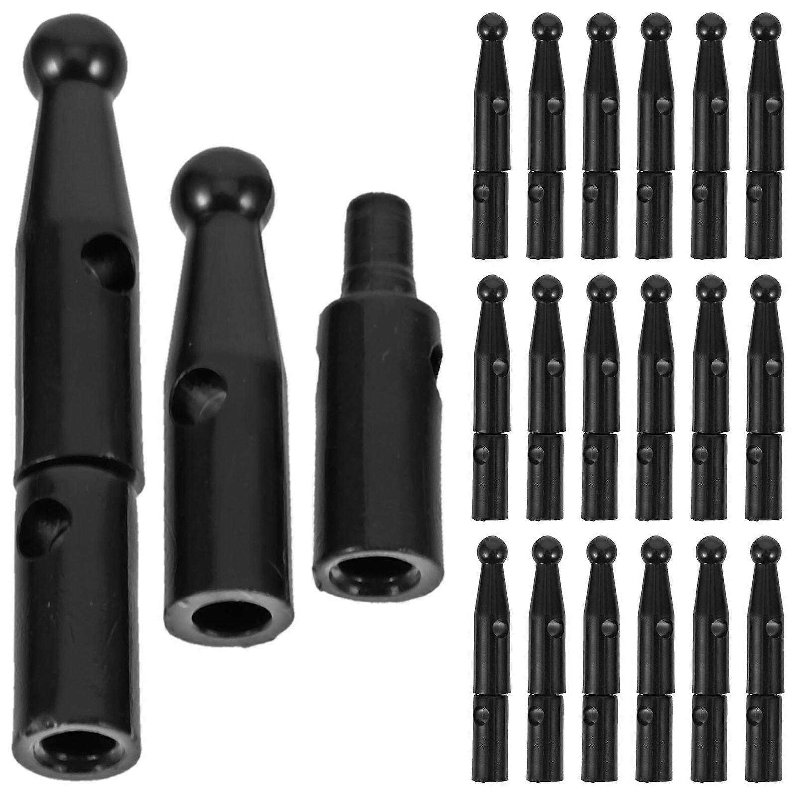 10Pcs Black Umbrella Tail Beads Replacement Components Straight Design For Rainy And Sunny Weather Suitable For General Users