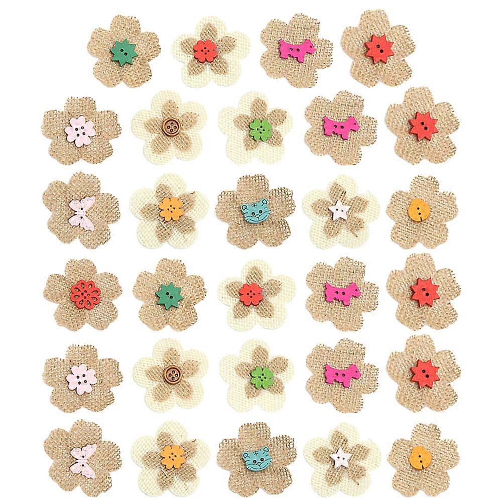 Creative DIY Clothes Buttons with Delicate Flower Shape for Decor in Assorted Colors 30 Pieces
