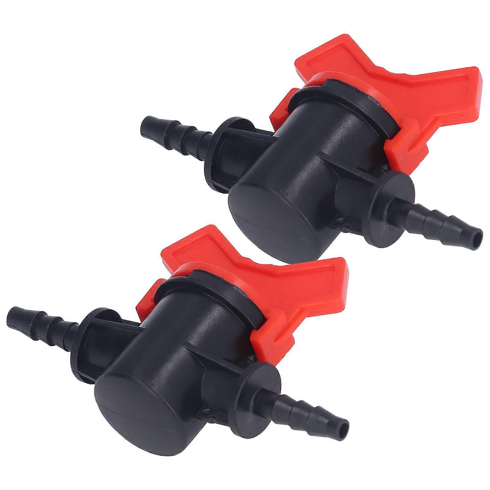 2PCS Flow Regulator ABS Plastic Liquid Control Stop Valve Water Pump Straight Through Valve 4mm Outer Diameter 