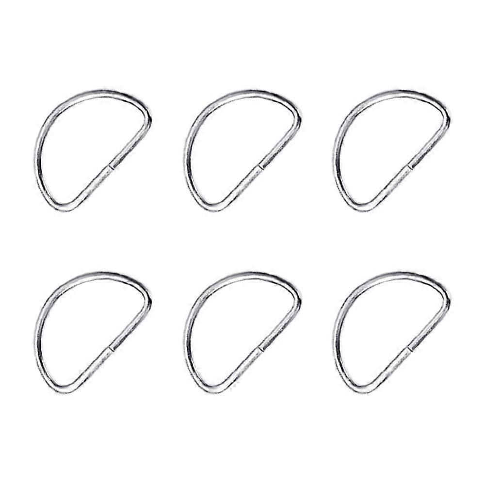 Silver Metal D Ring for Craft Use Multipurpose Bag Webbing Accessories 100PCS