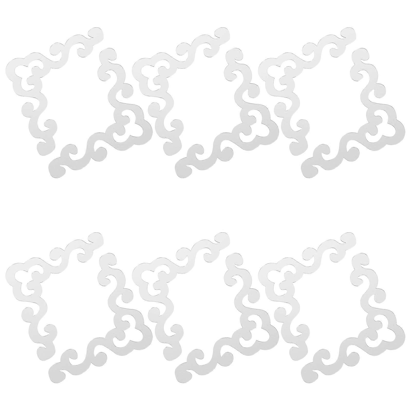 Mirror Corner Decals 12Pcs Self-Adhesive Acrylic Wall Decoration For Living 10.20X10.20X0.10CM Peel And Stick Technology