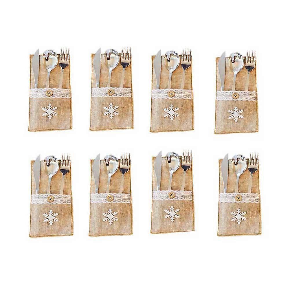 Portable Cutlery Bags For Reception Dinner Party 20x10cm Rectangular Hygroscopic 8Set